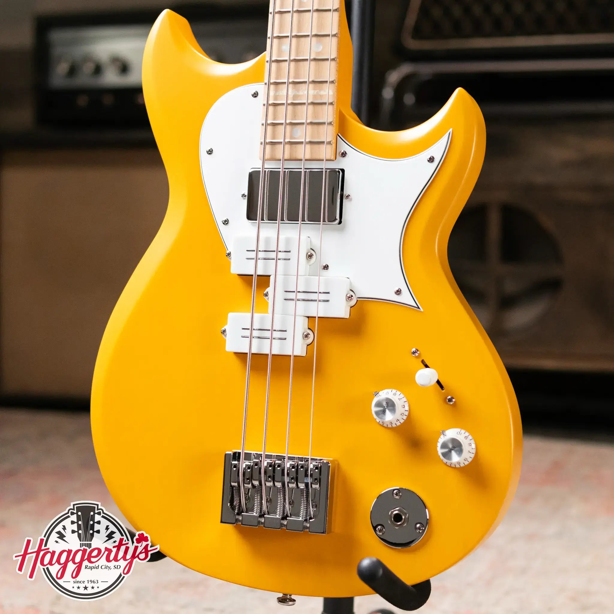 Reverend Mike Watt Wattplower MKII Bass Guitar - Watt Yellow