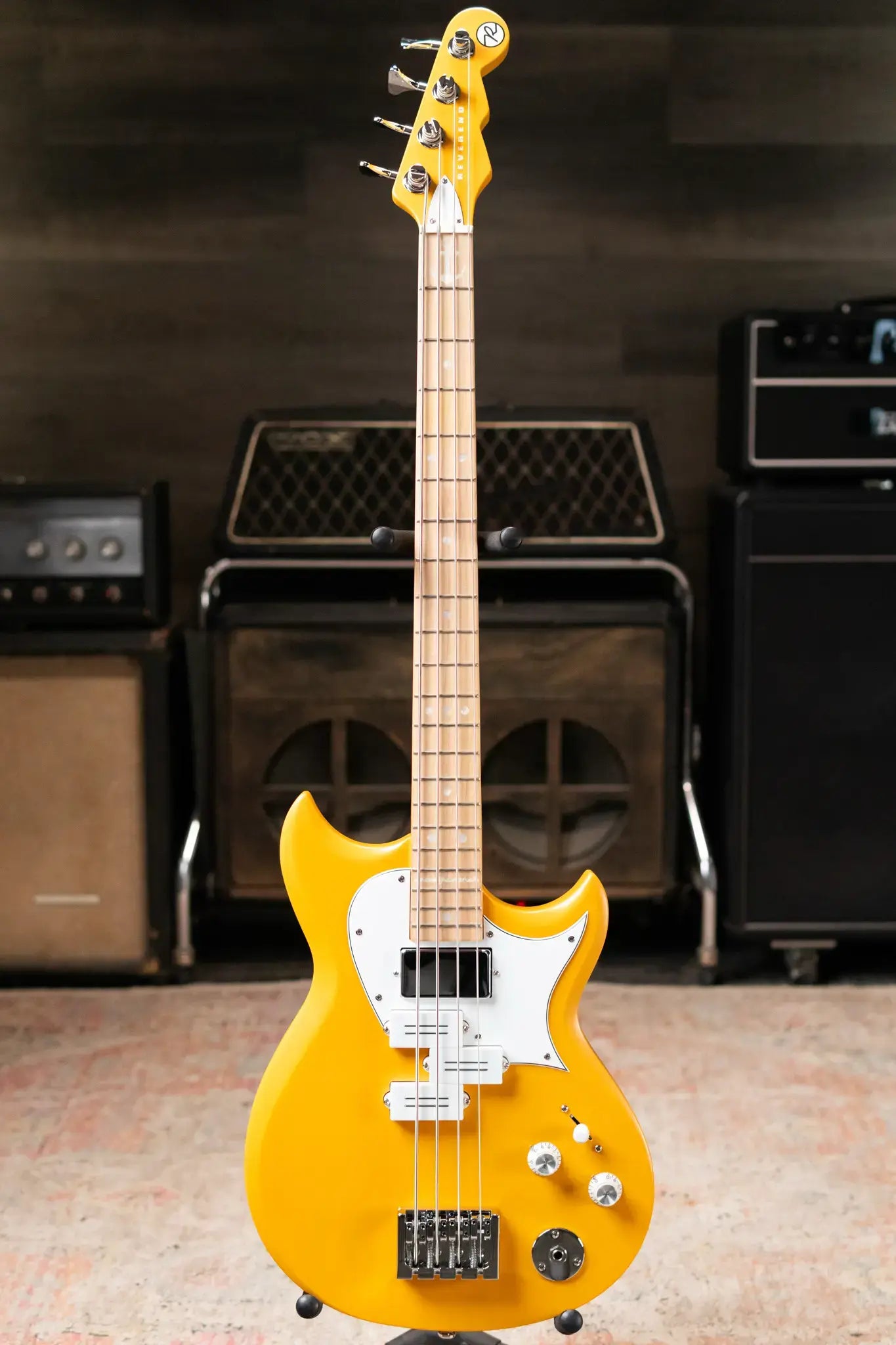 Reverend Mike Watt Wattplower MKII Bass Guitar - Watt Yellow