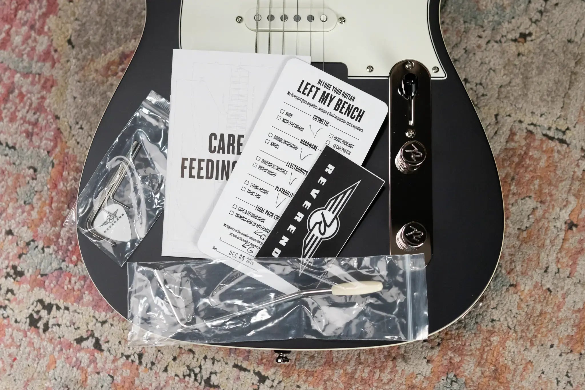 Reverend Pete Anderson Eastsider Baritone Electric Guitar - Satin Black - Floor Model