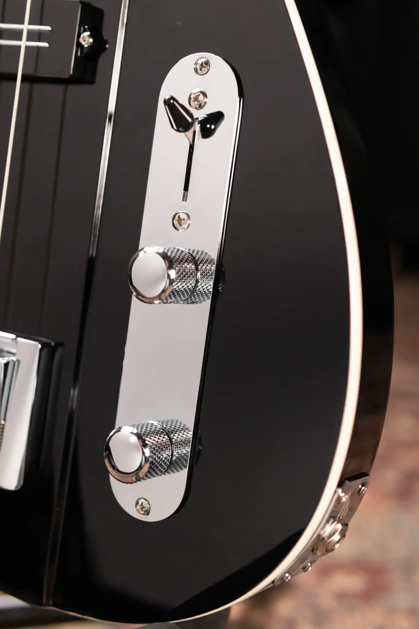Reverend Sentinel Short Scale Electric Bass - Midnight Black - RW