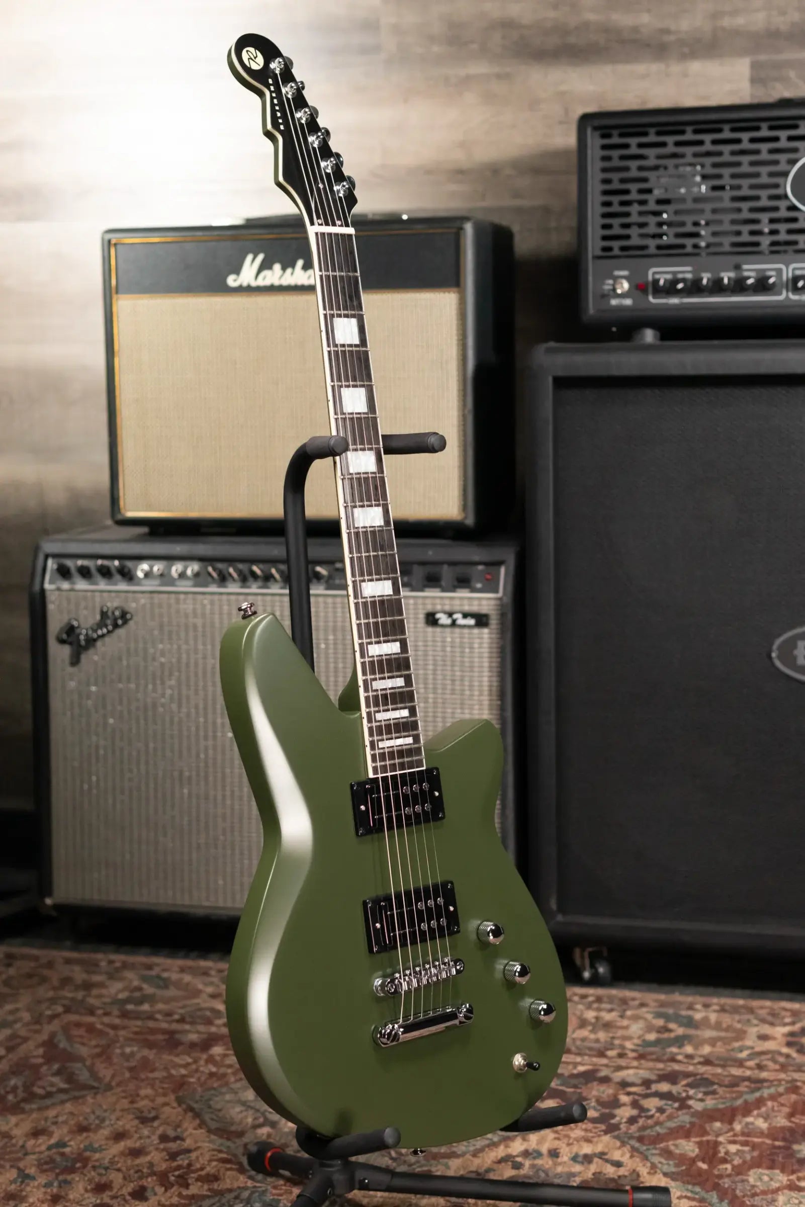 Reverend Shade Balderose Signature Electric Guitar - Army Green