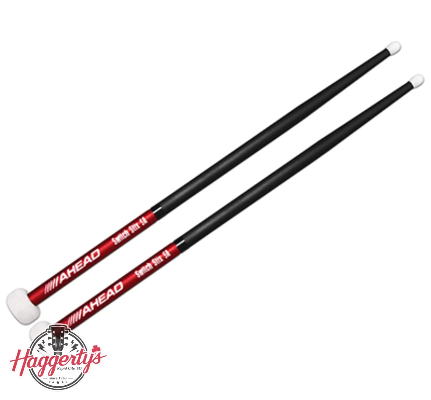 Ahead Switch Stix 5A With Mallet Red Drum Sticks