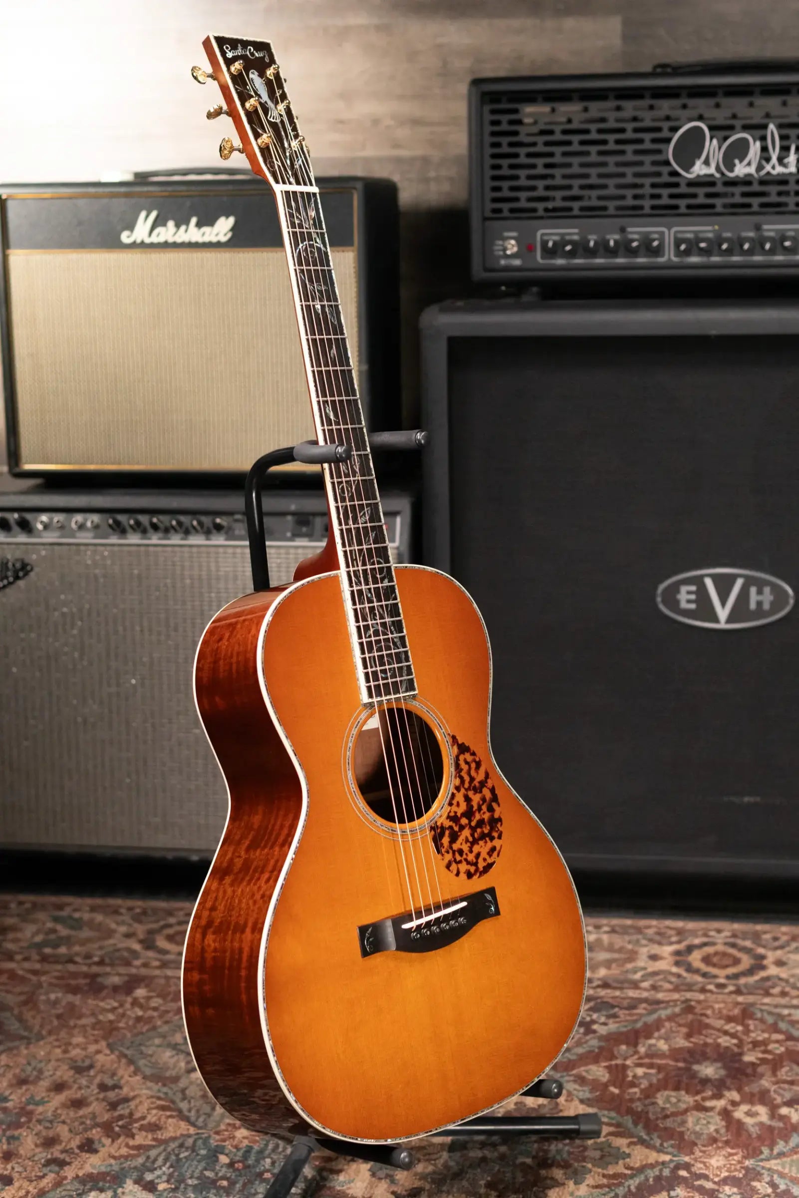 Santa Cruz H13 42 Style Acoustic Guitar - Orcas Island Cedar/Waterfall Bubinga with Hardshell Case