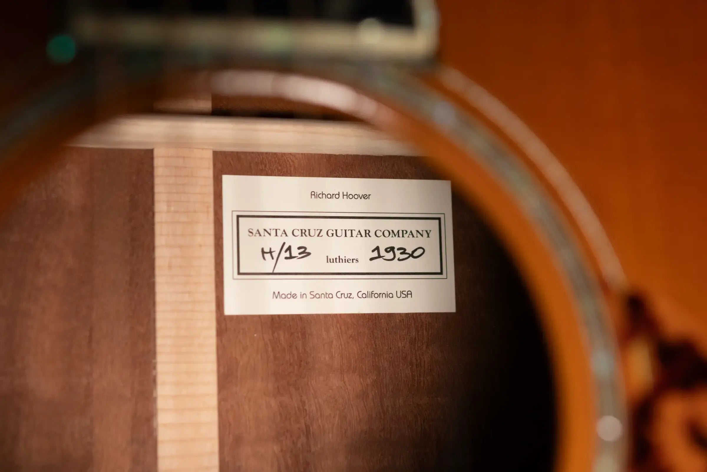 Santa Cruz H13 42 Style Acoustic Guitar - Orcas Island Cedar/Waterfall Bubinga with Hardshell Case