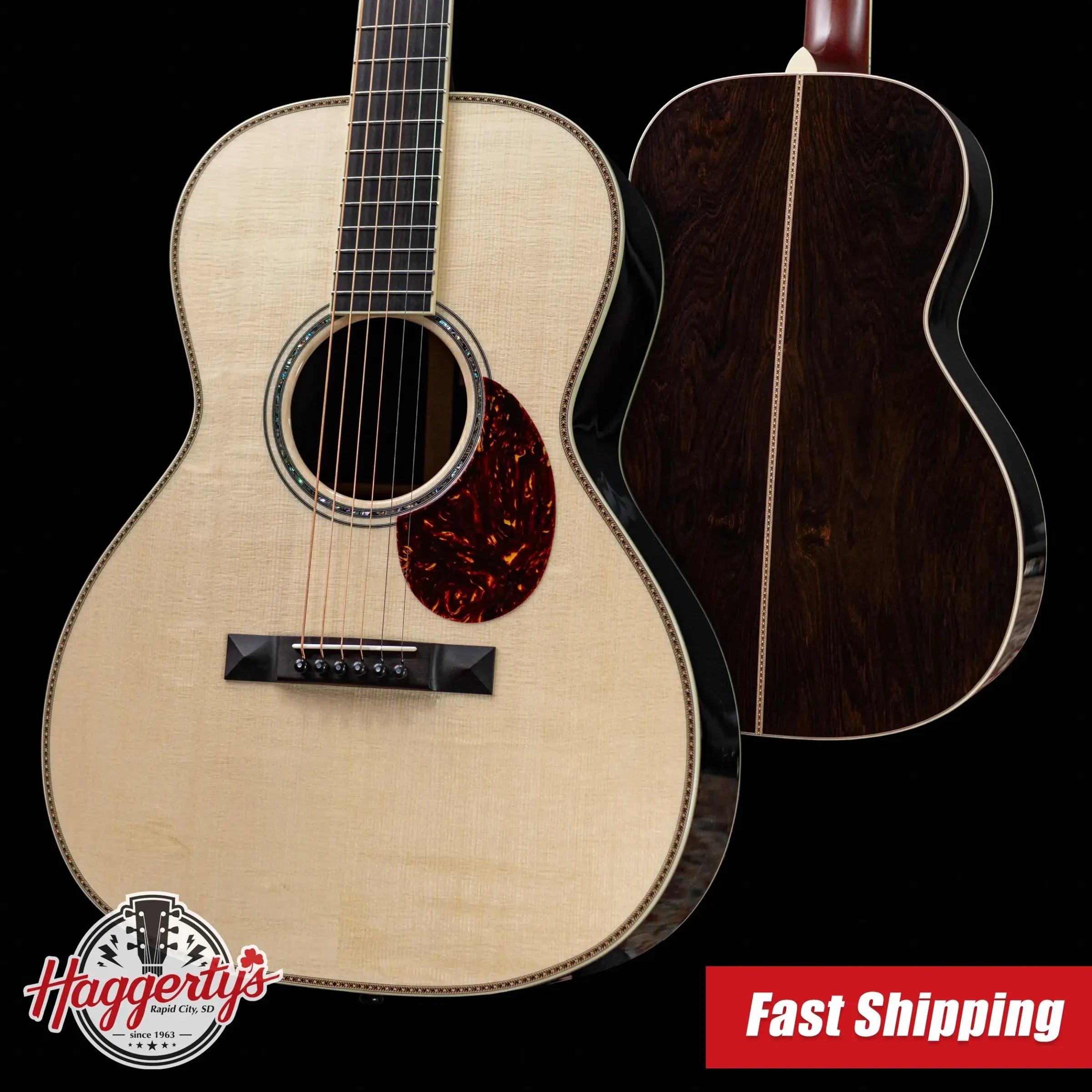 Santa Cruz H13 Acoustic Guitar - Bearclaw German Spruce/African Blackwood with Hardshell Case