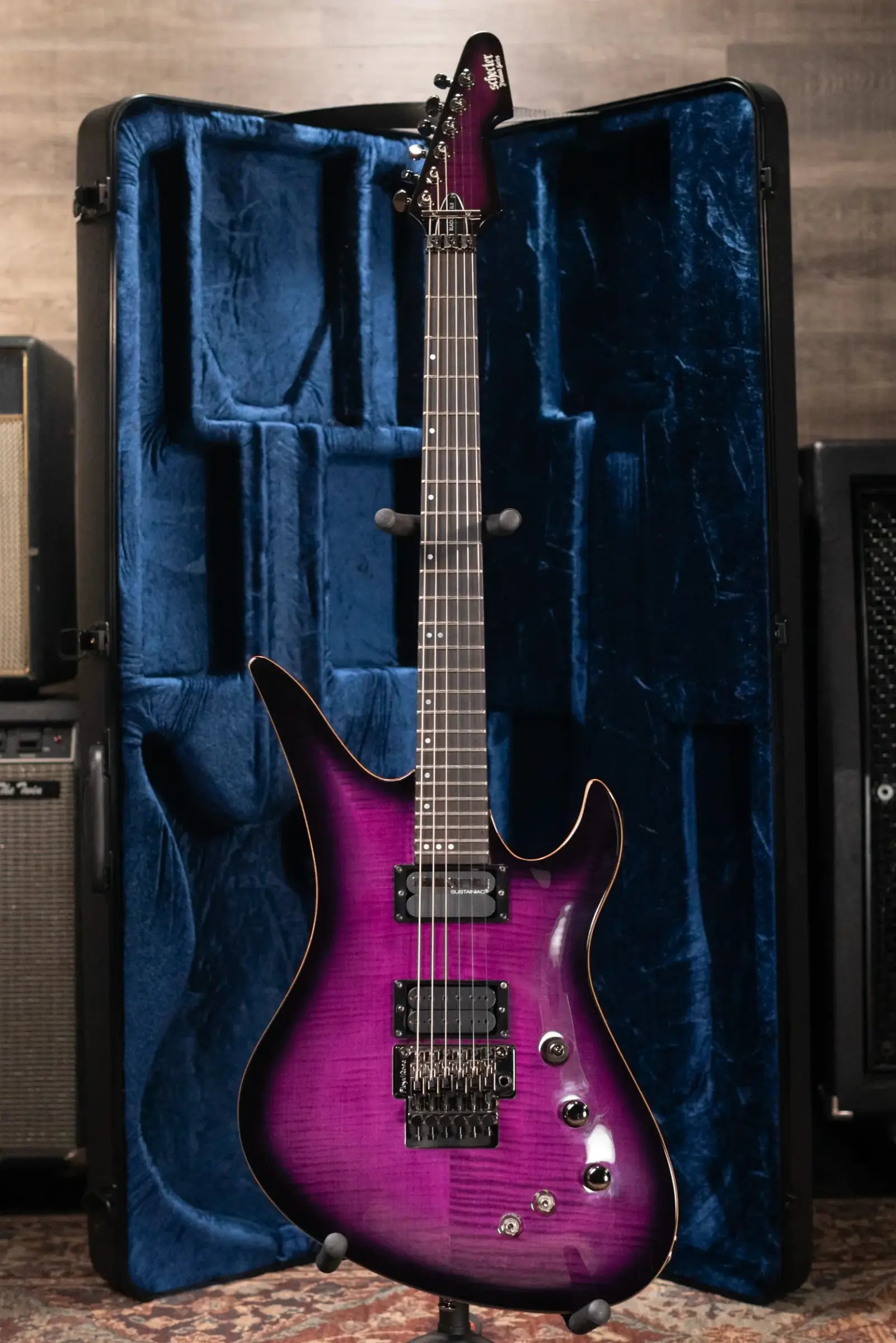 Schecter Blackjack SLS Avenger FR-S Electric Guitar - Transparent Purple Burst with Hardshell Case - Used