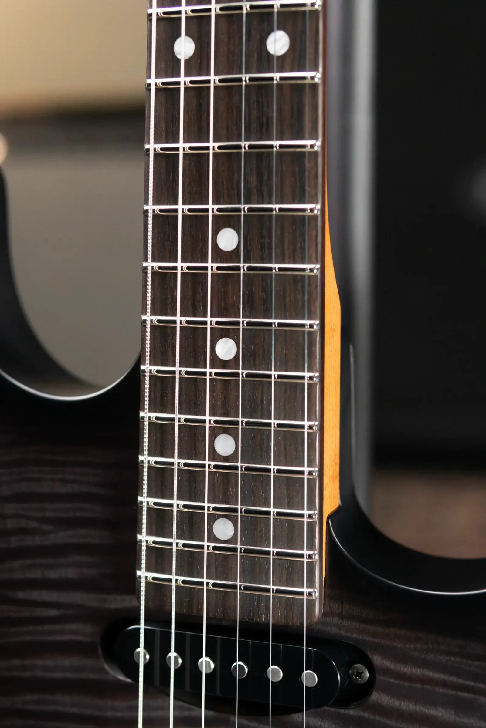 Schecter Custom Shop Sunset Custom HSS Electric Guitar - Satin Transparent Black Burst with Hardshell Case