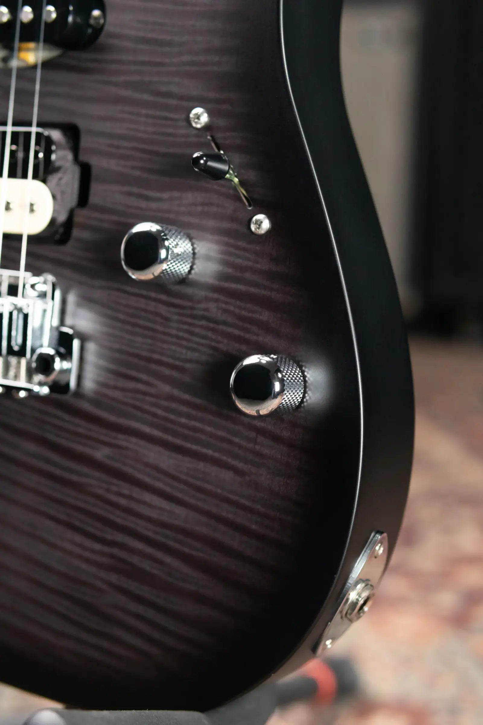 Schecter Custom Shop Sunset Custom HSS Electric Guitar - Satin Transparent Black Burst with Hardshell Case