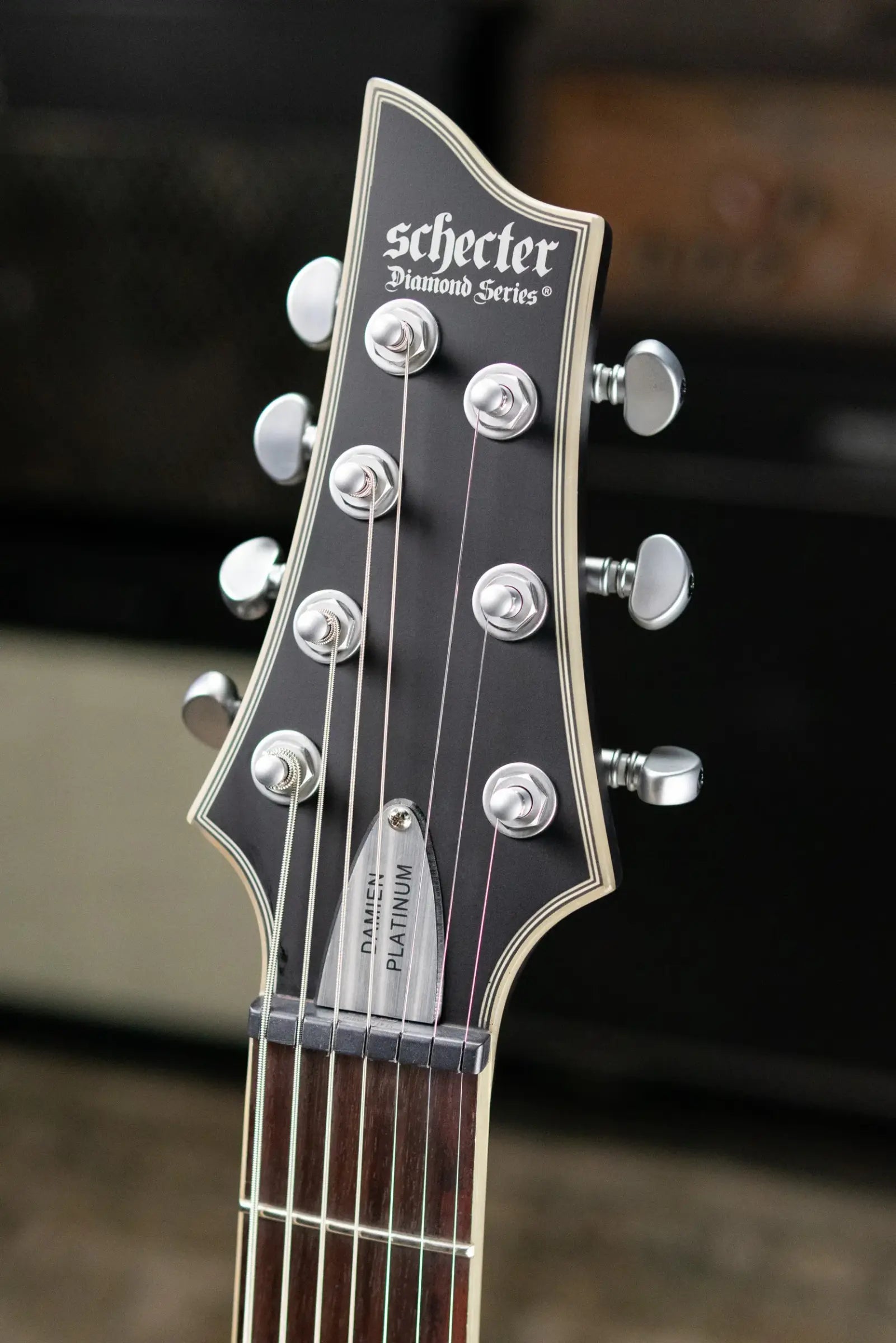 Schecter Damien Platinum-7 7-String Electric Guitar - Satin Black