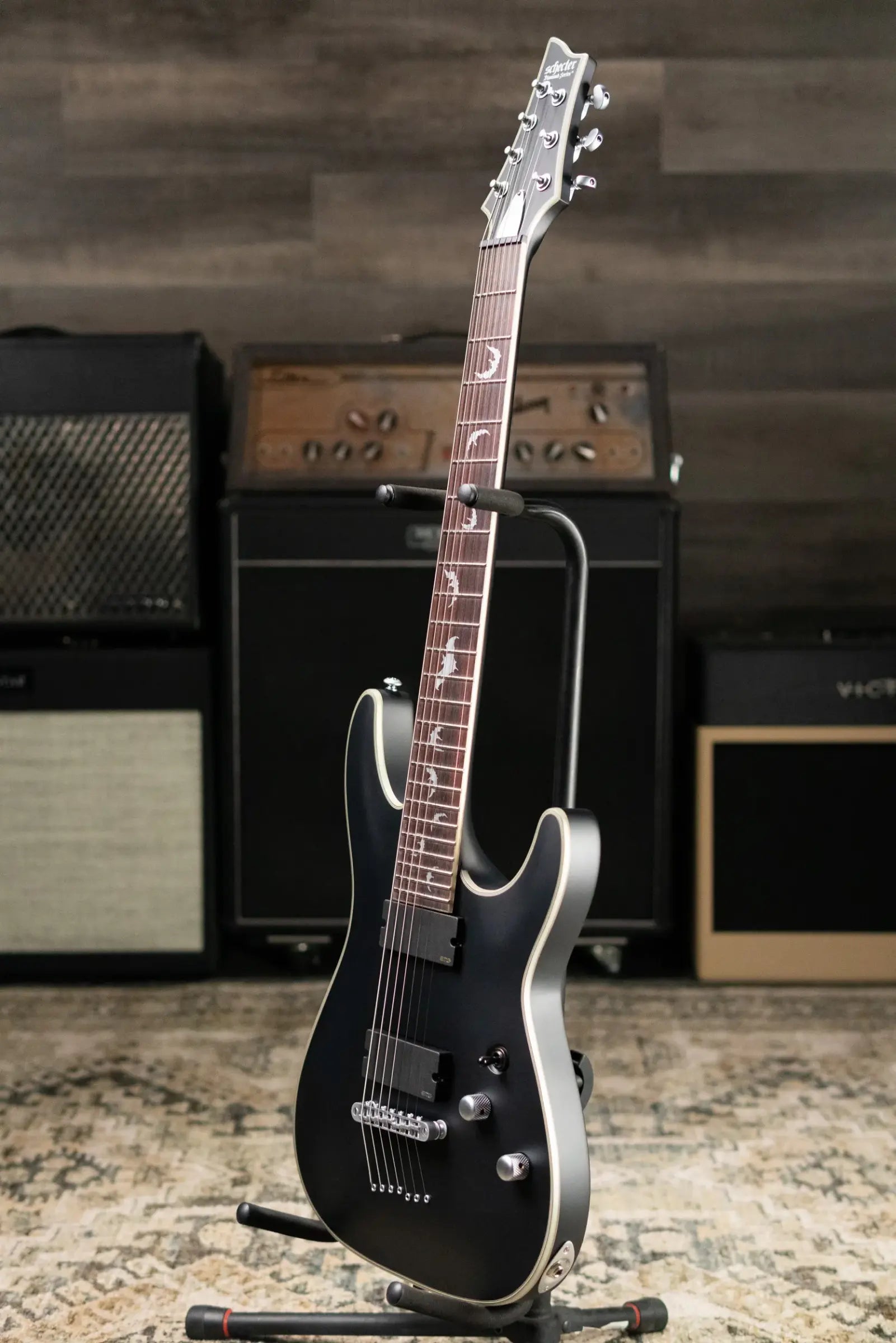 Schecter Damien Platinum-7 7-String Electric Guitar - Satin Black