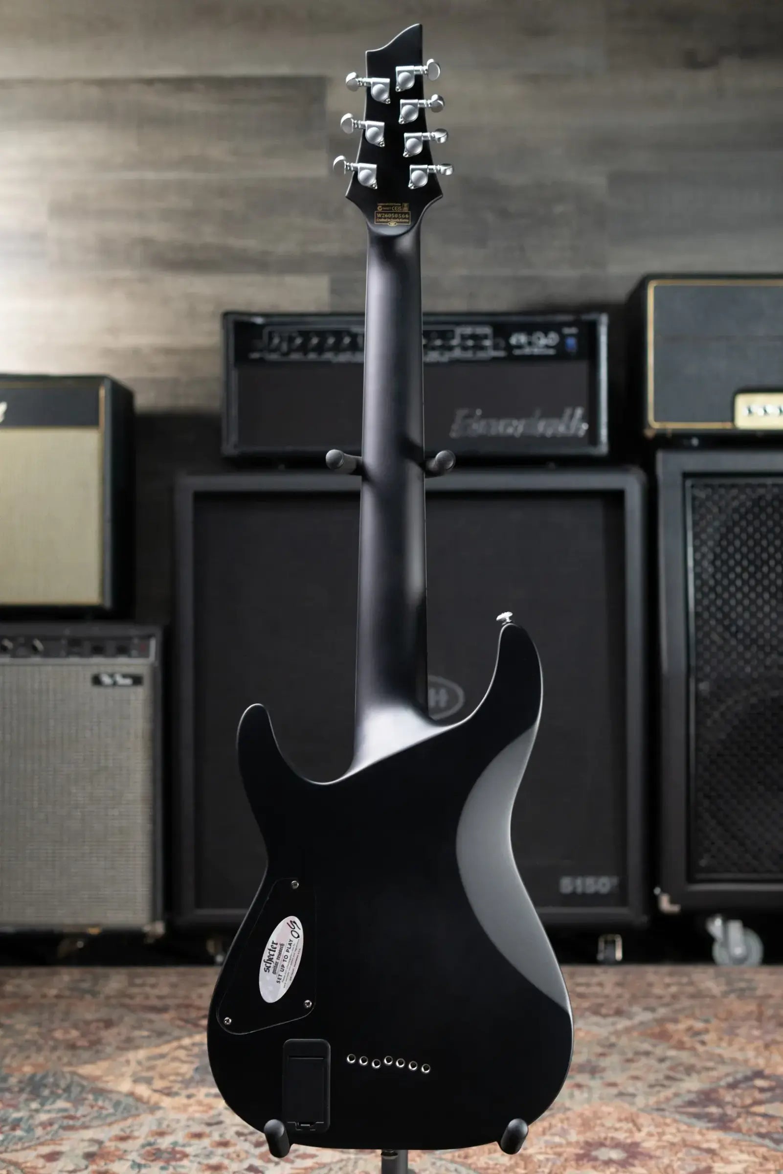 Schecter Damien Platinum-7 7-String Electric Guitar - Satin Black