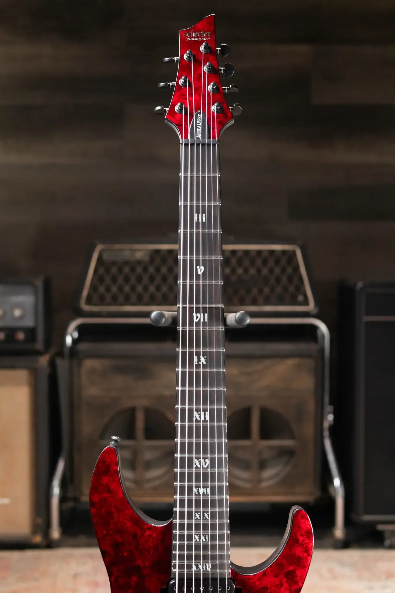 Schecter Diamond Series Apocalypse C-7 Electric Guitar Red Reign - Used