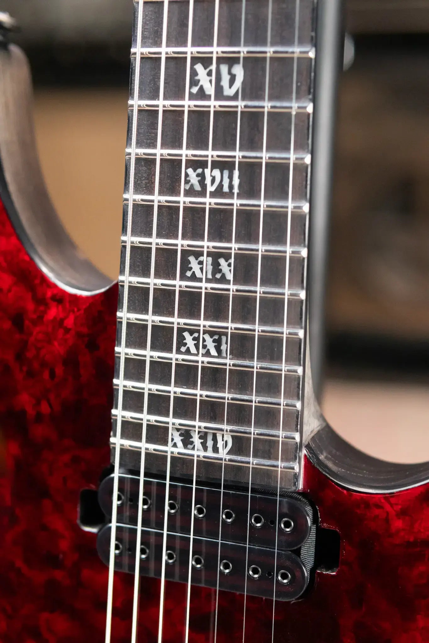 Schecter Diamond Series Apocalypse C-7 Electric Guitar Red Reign - Used
