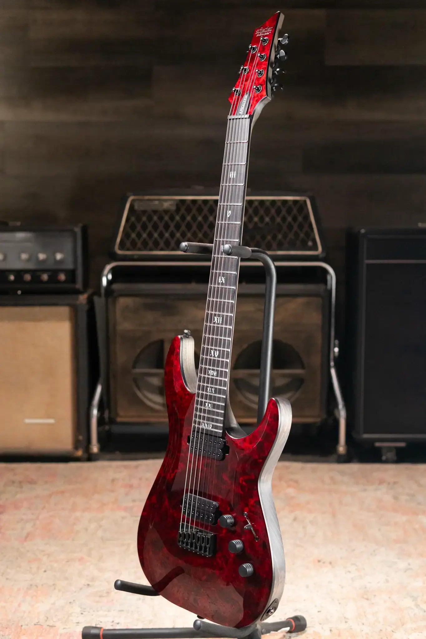 Schecter Diamond Series Apocalypse C-7 Electric Guitar Red Reign - Used