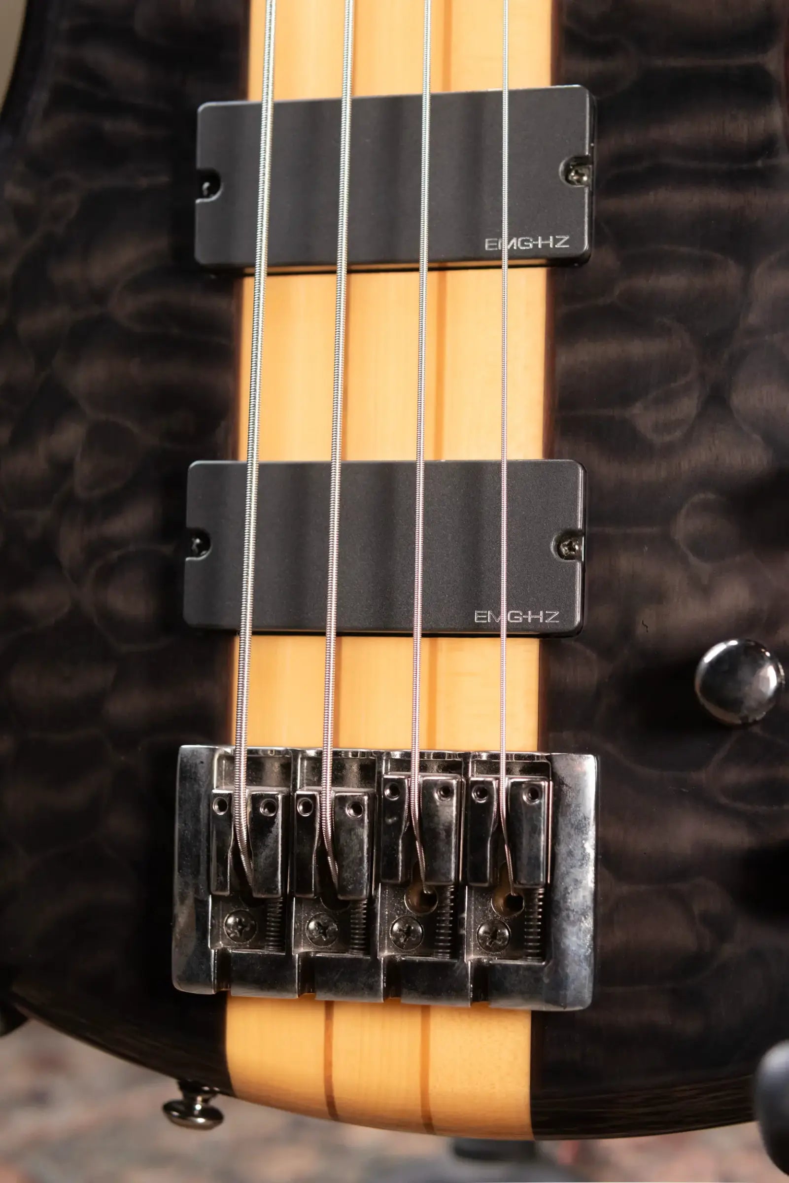 Schecter Diamond Series Stiletto Elite 4 Electric Bass - Transparent Black with Hardshell Case - Used