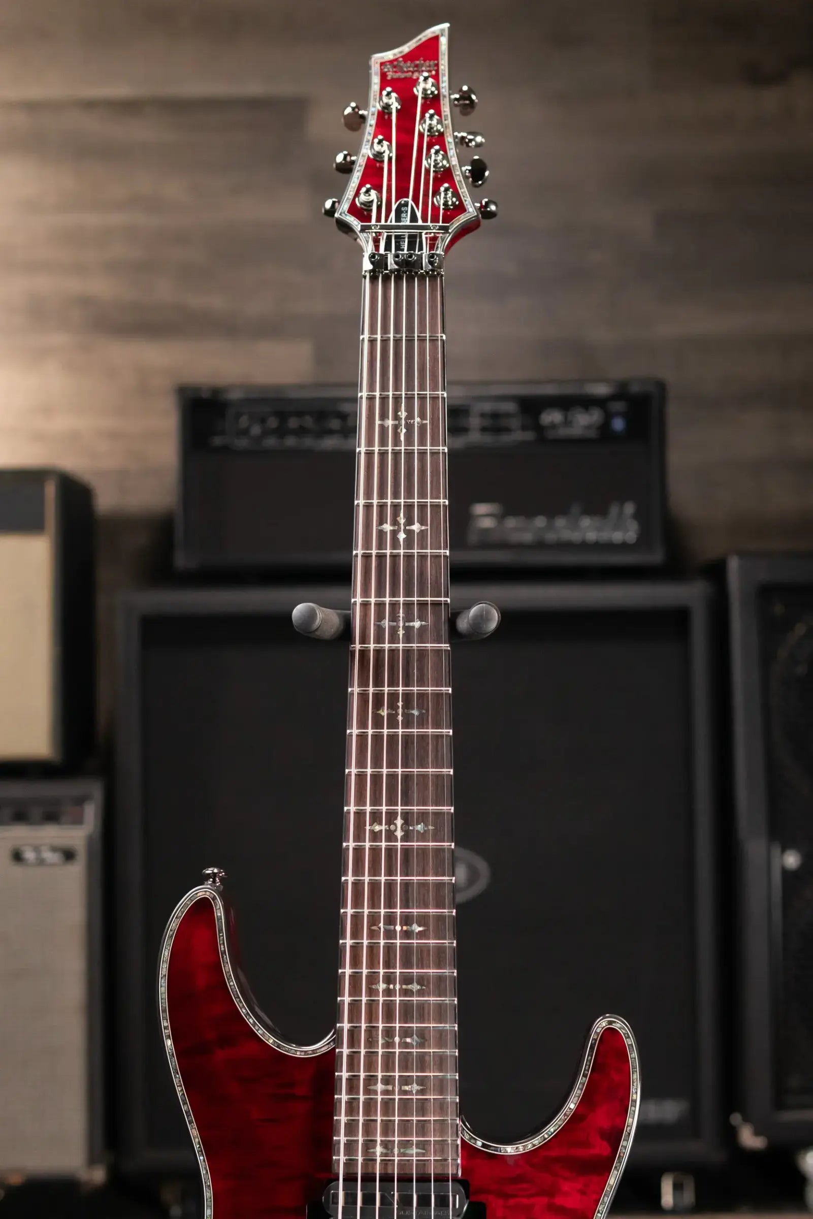 Schecter Hellraiser C-7 FR-S 7-String Electric Guitar - Black Cherry with Hardshell Case - Used