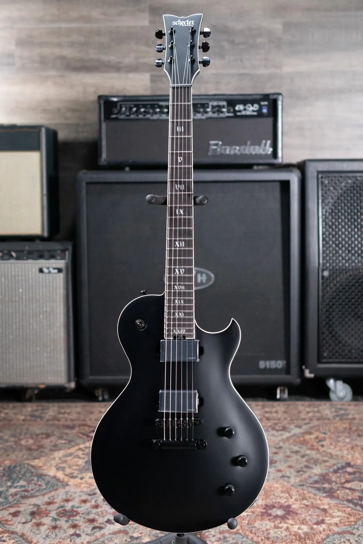 Schecter Solo-II SLS Elite Evil Twin Electric Guitar - Satin Black - Demo