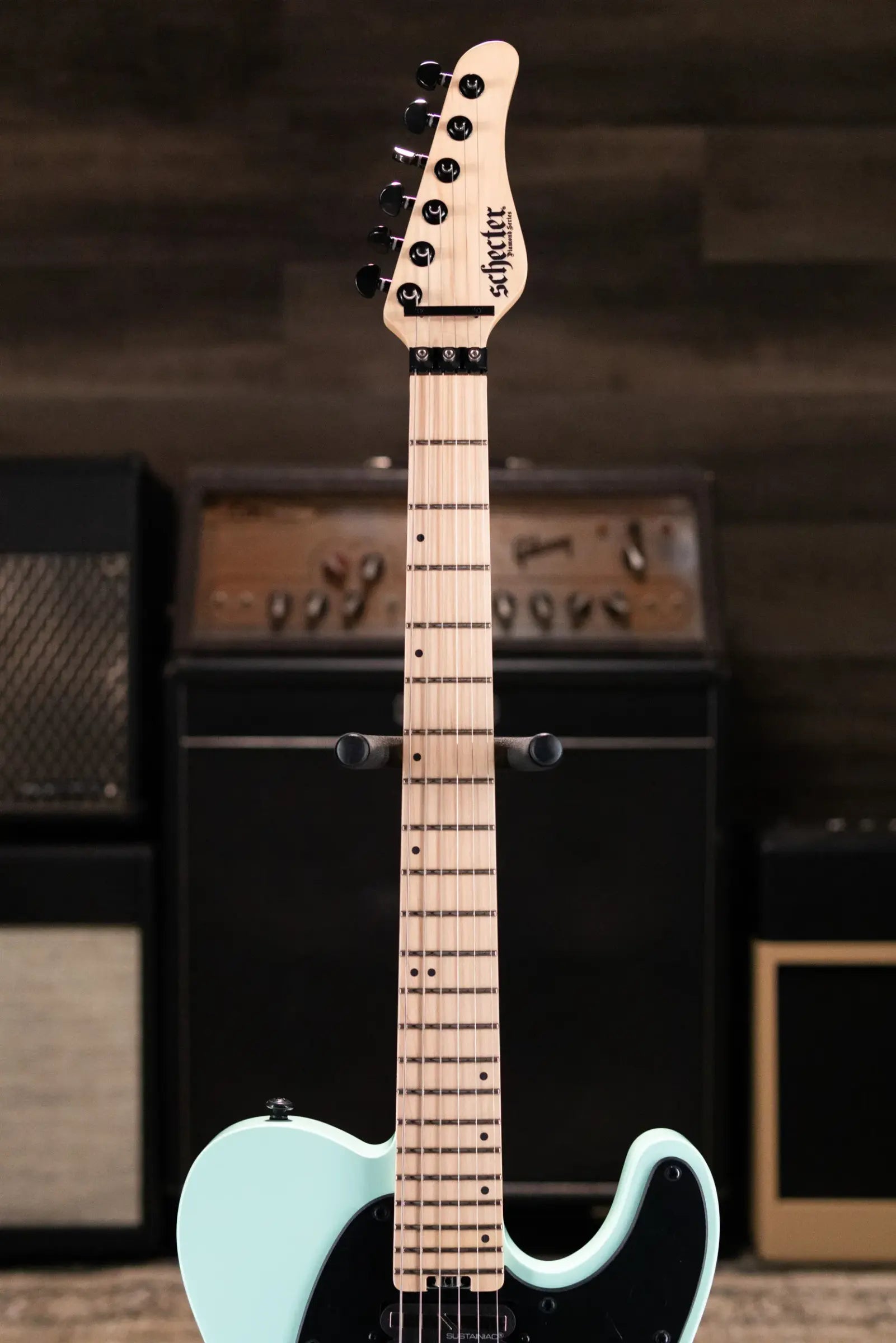 Schecter Sun Valley Super Shredder PT FR with Sustainiac Electric Guitar - Sea Foam Green