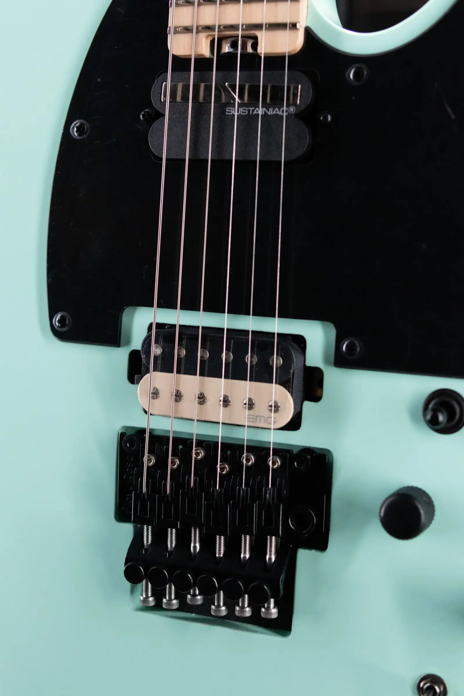 Schecter Sun Valley Super Shredder PT FR with Sustainiac Electric Guitar - Sea Foam Green