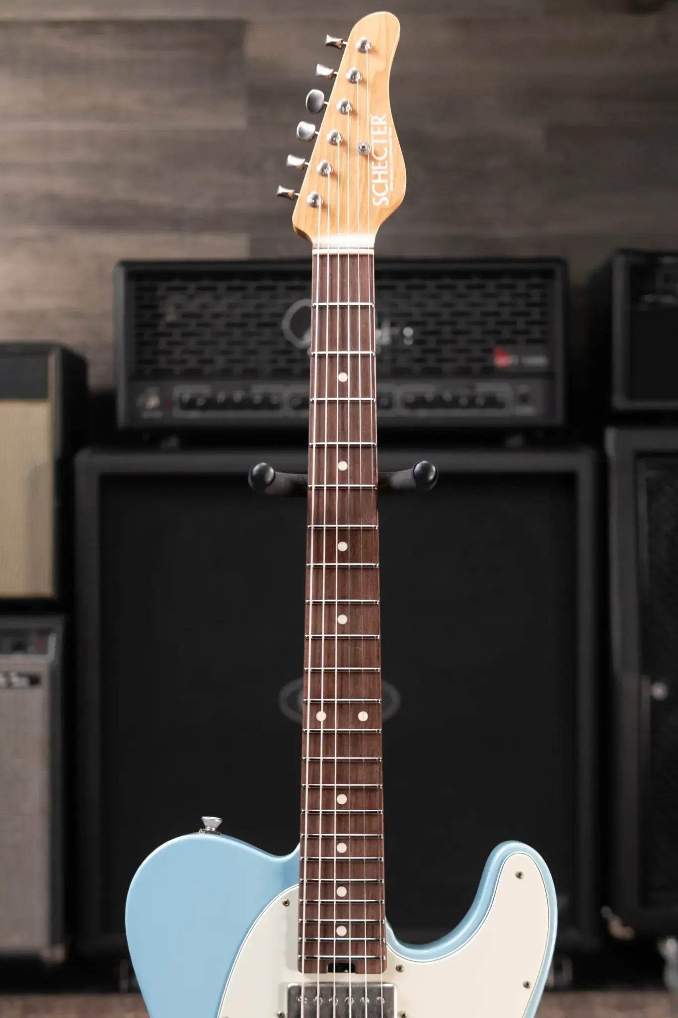 Schecter USA Custom PT Wembley Studio Electric Guitar Sonic Blue with Hardshell Case - Used