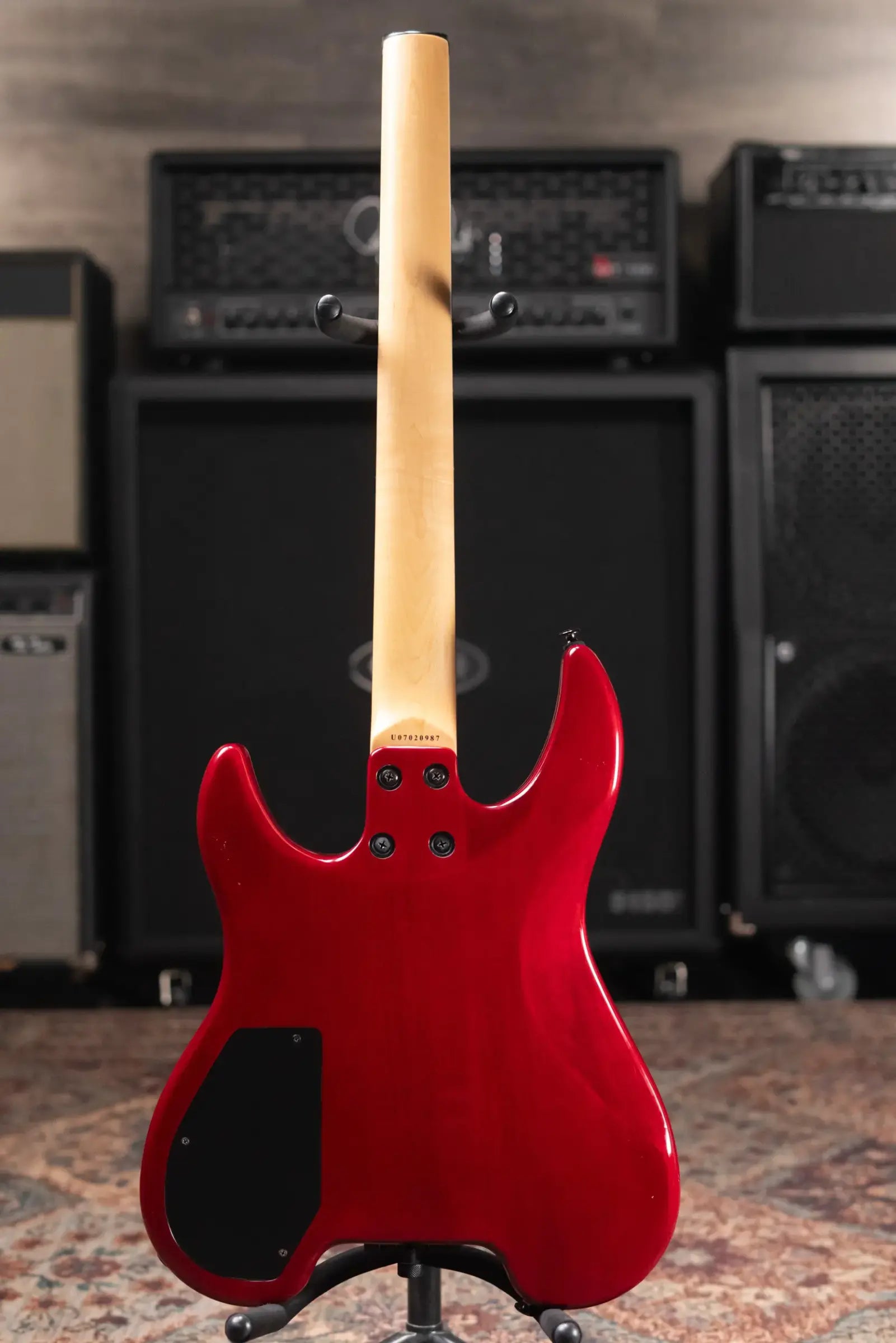 Spirit by Steinberger GU Deluxe Headless Electric Guitar - Transparent Red with Gig Bag - Used