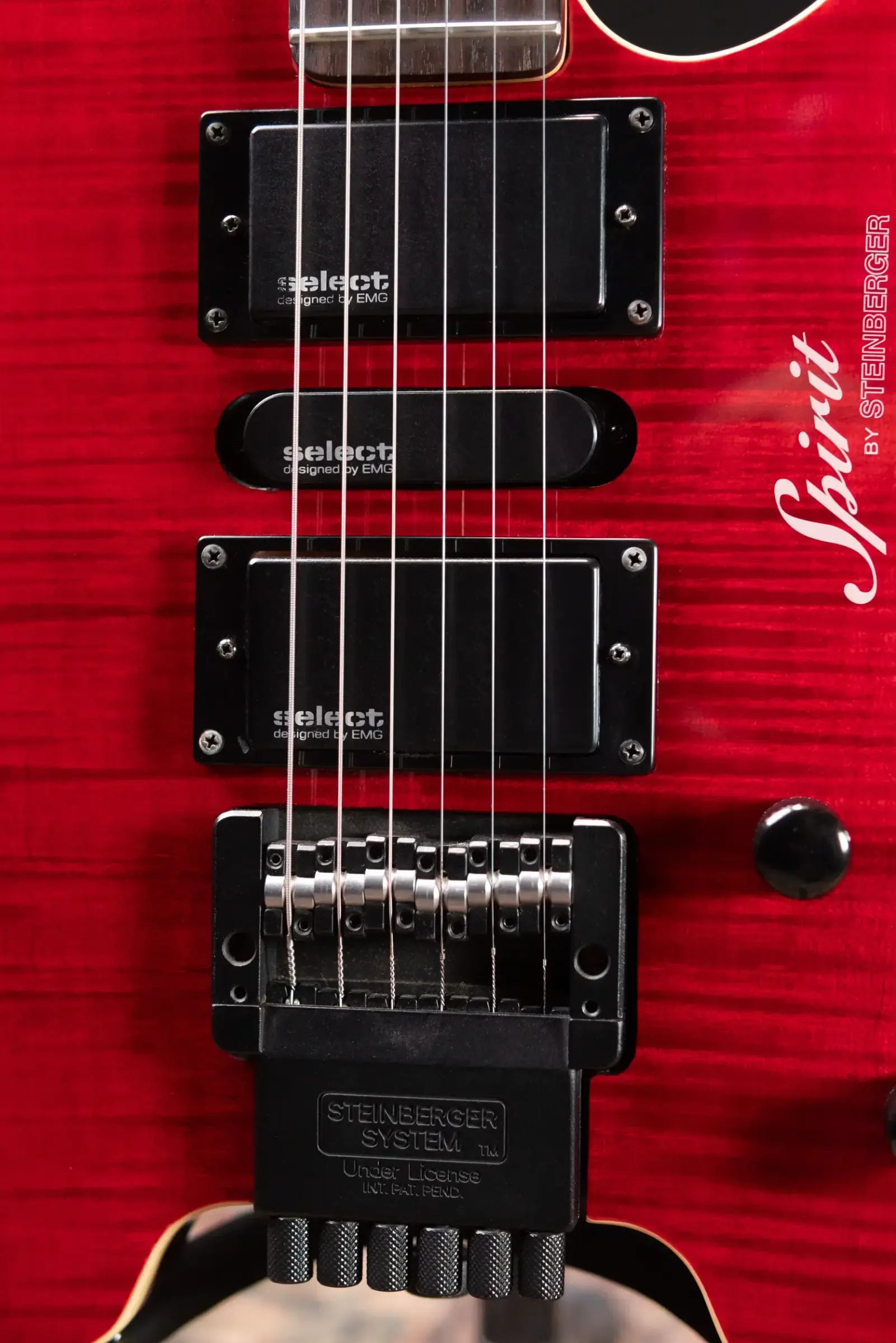 Spirit by Steinberger GU Deluxe Headless Electric Guitar - Transparent Red with Gig Bag - Used