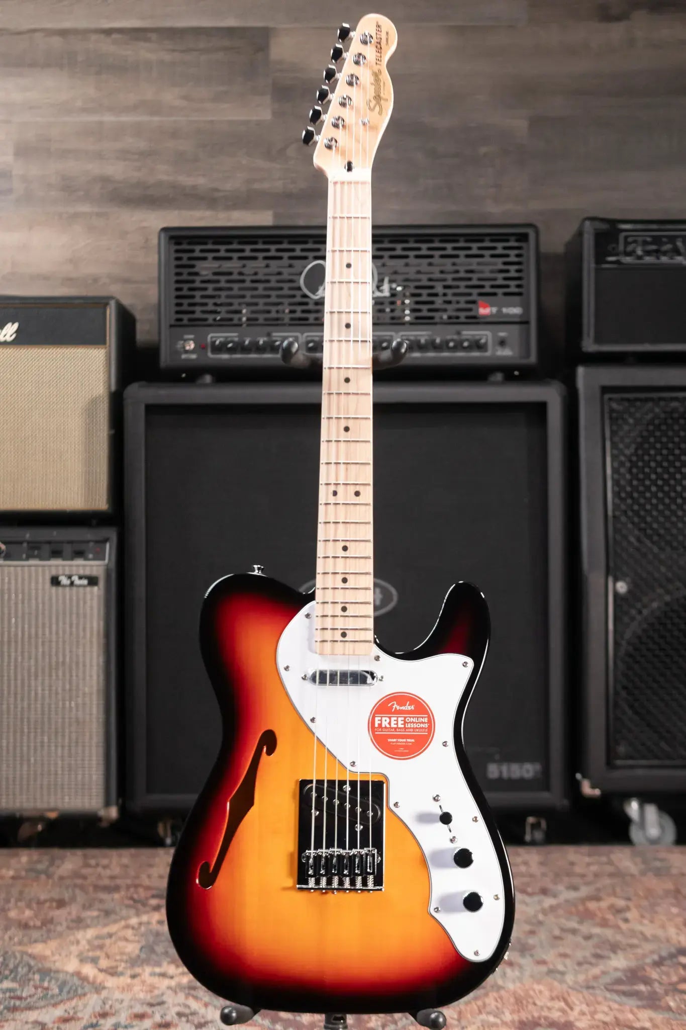 Squier Affinity Series Telecaster Thinline Electric Guitar - 3-Color Sunburst