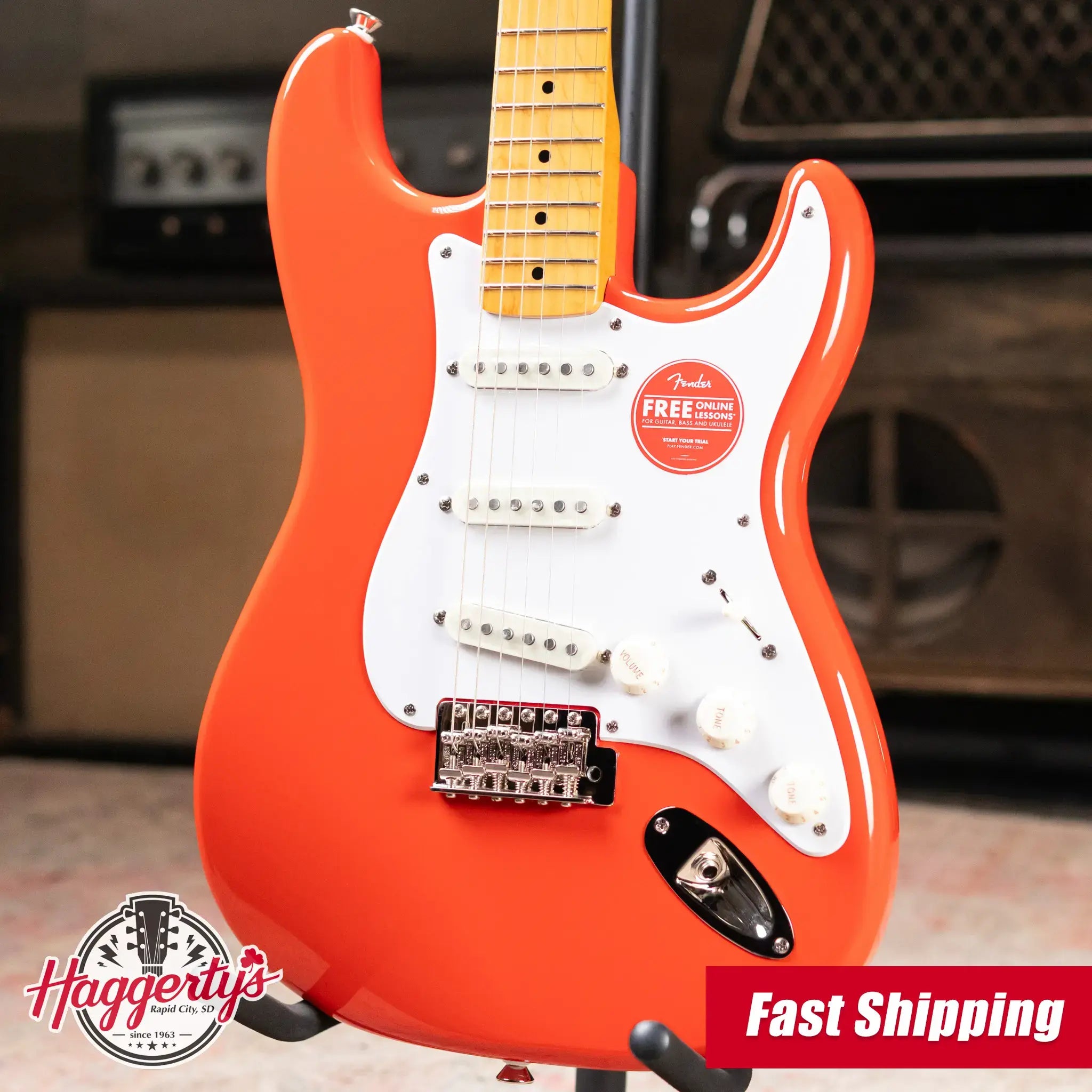 Squier Classic Vibe '50s Stratocaster Electric Guitar - Fiesta Red