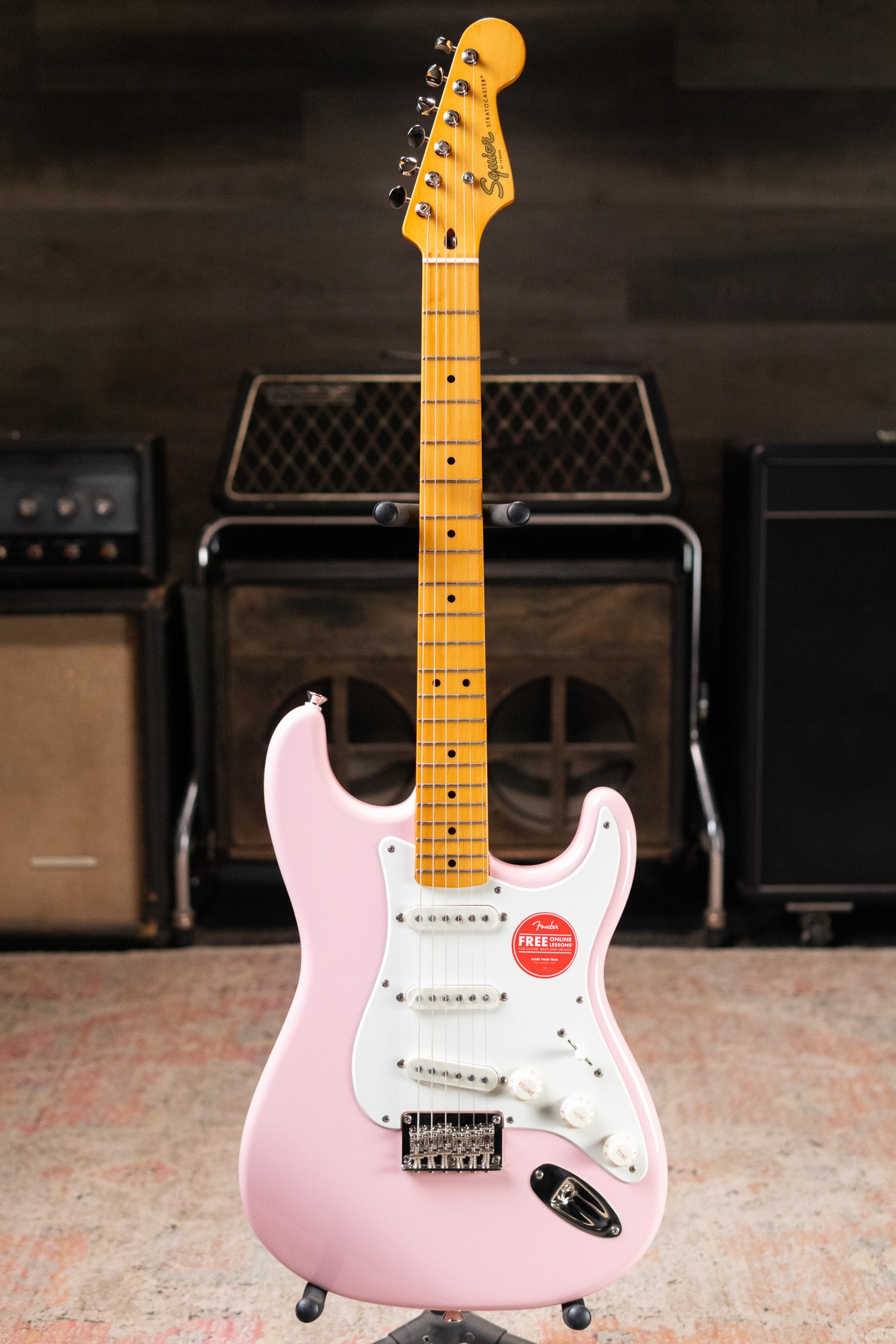 Squier Classic Vibe '50s Stratocaster HT Electric Guitar - Shell Pink