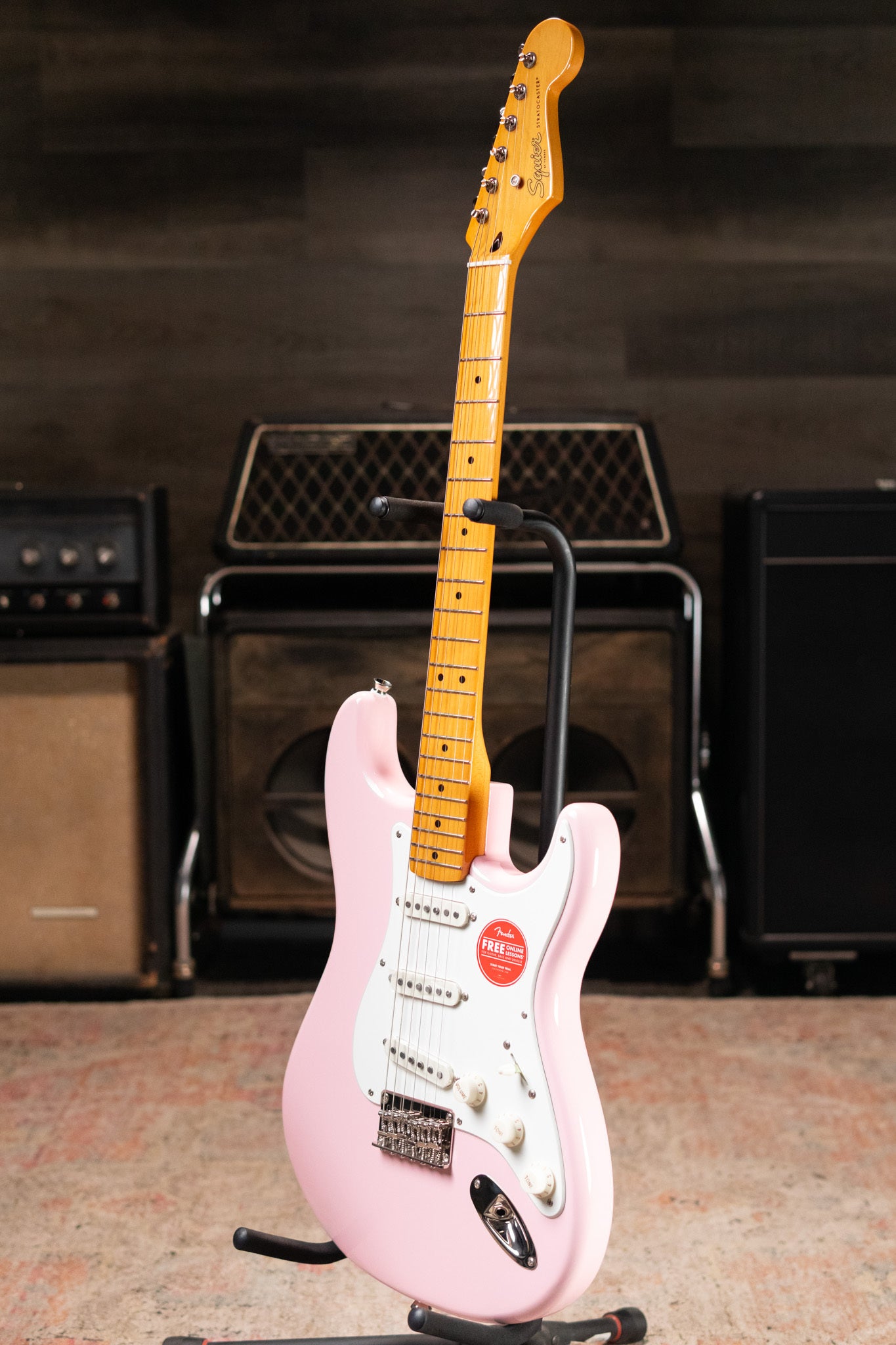 Squier Classic Vibe '50s Stratocaster HT Electric Guitar - Shell Pink