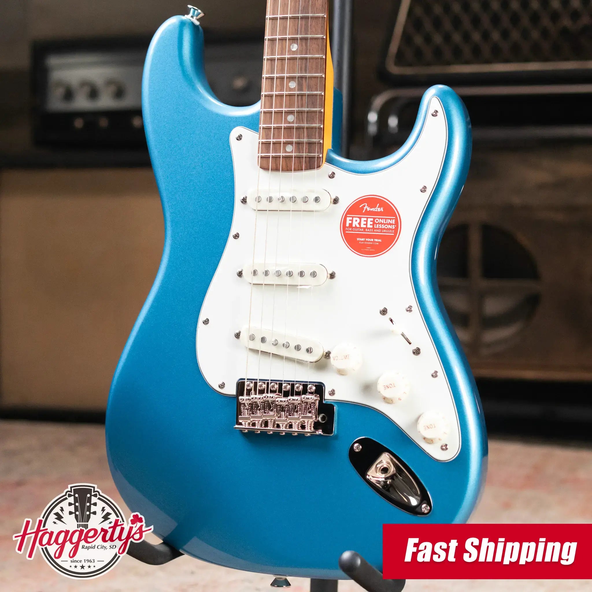 Squier Classic Vibe '60s Stratocaster Electric Guitar - Lake Placid Blue