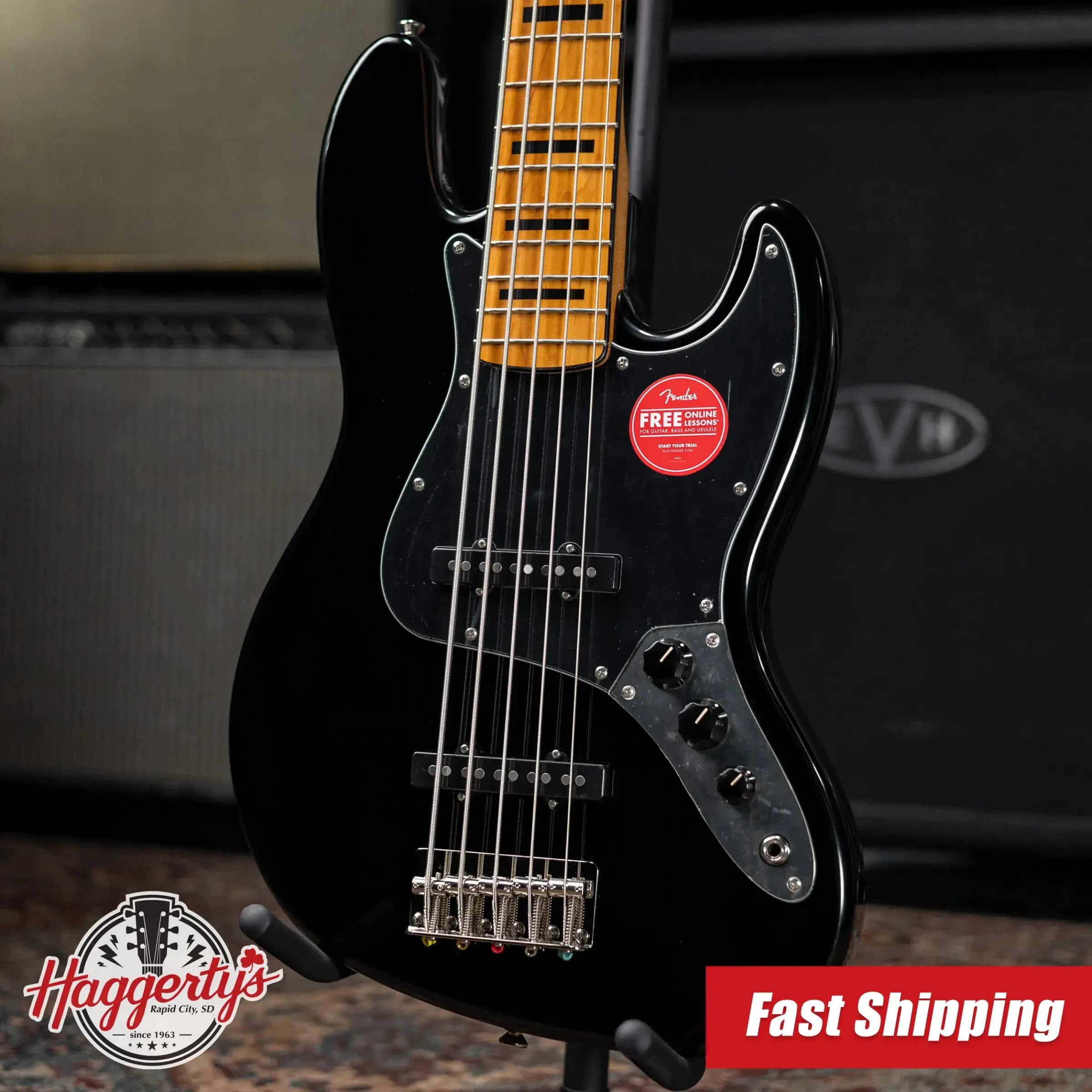 Squier Classic Vibe '70s Jazz Bass V - Black