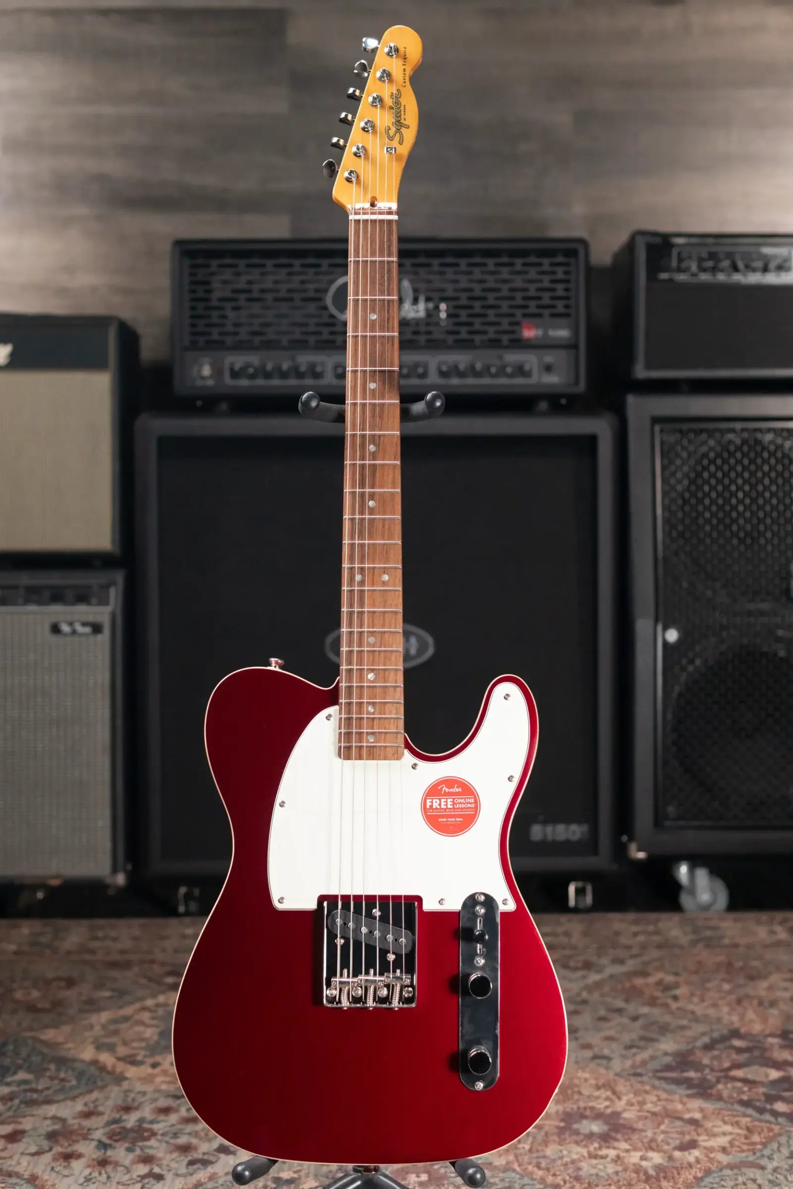 Squier Classic Vibe Custom Esquire Electric Guitar - Candy Apple Red