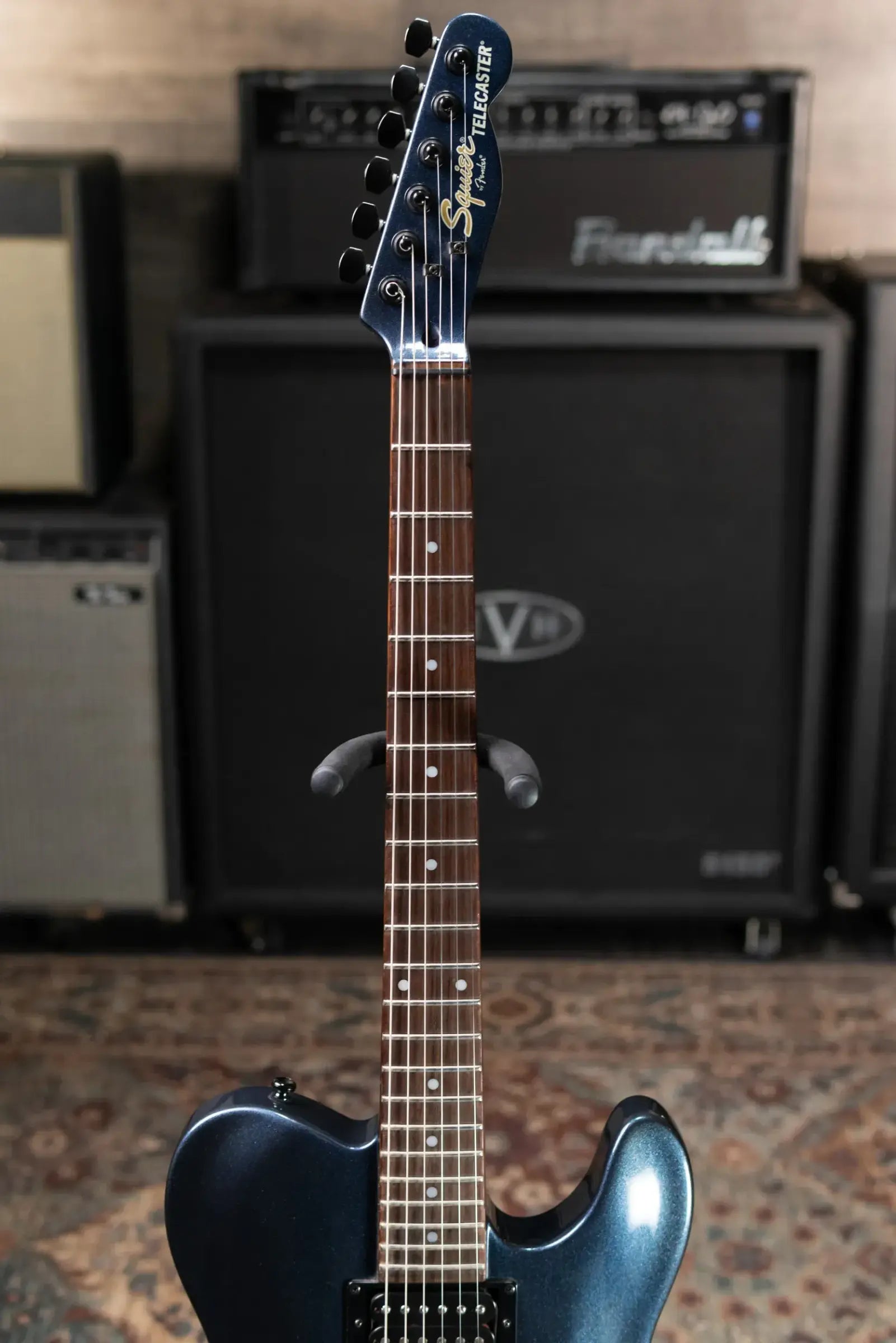 Squier Double Fat Telecaster Electric Guitar - Atlantic Blue Metallic - Used