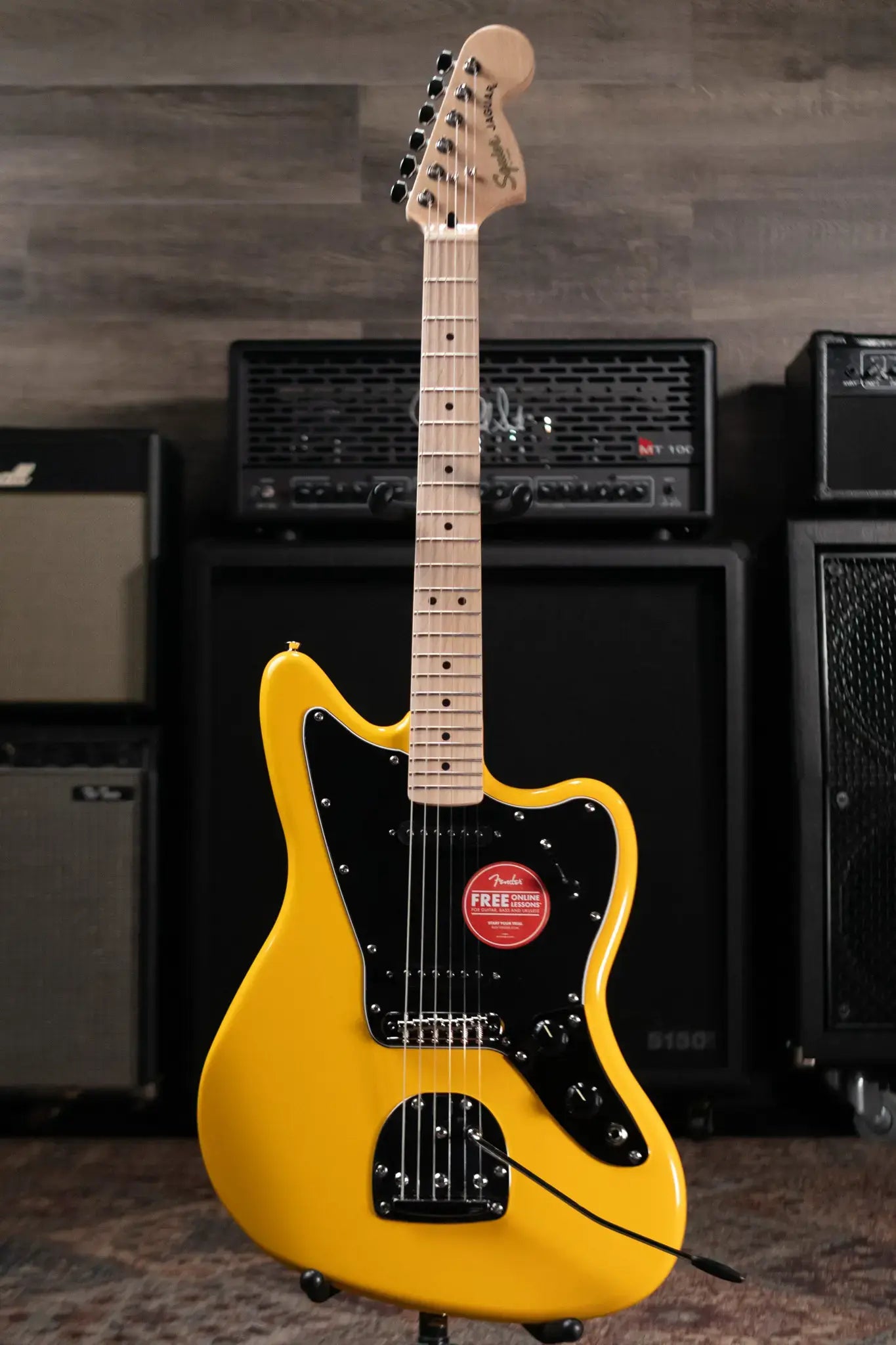 Squier FSR Affinity Jaguar Electric Guitar, Maple Fingerboard - Graffiti Yellow