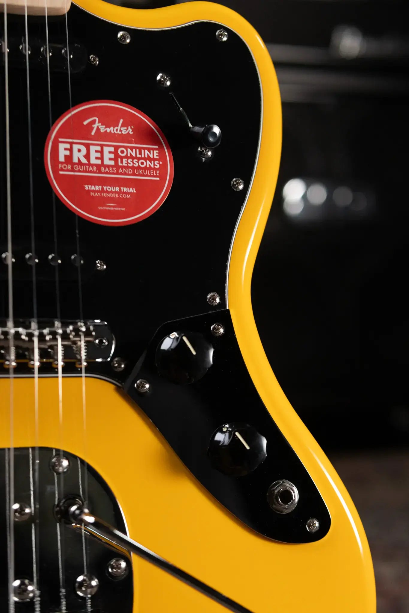 Squier FSR Affinity Jaguar Electric Guitar, Maple Fingerboard - Graffiti Yellow