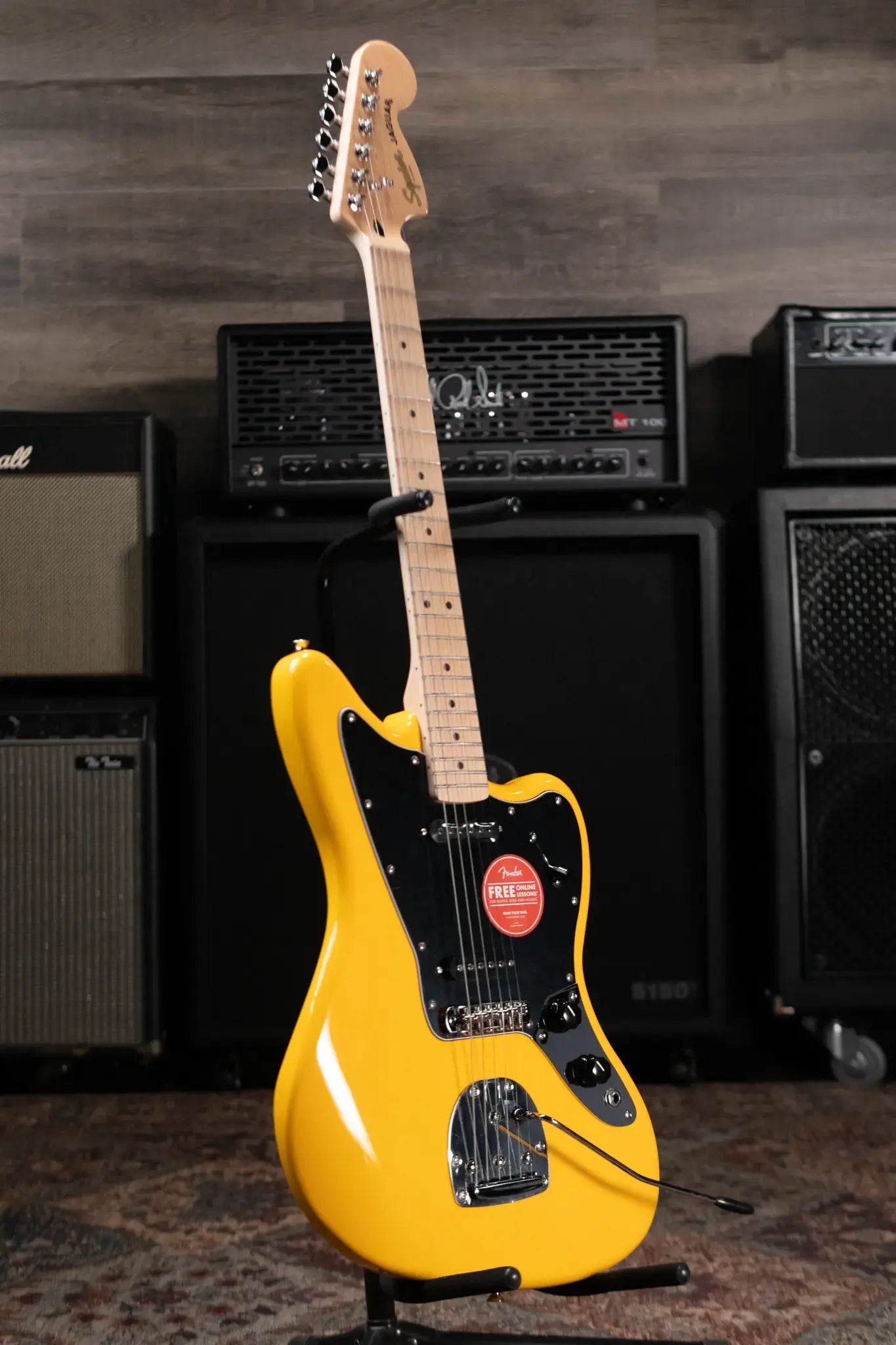 Squier FSR Affinity Jaguar Electric Guitar, Maple Fingerboard - Graffiti Yellow