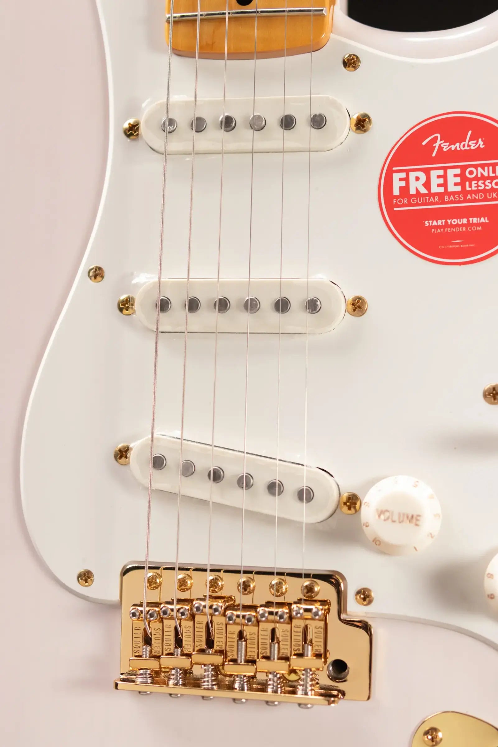 Squier FSR Classic Vibe '50s Stratocaster Electric Guitar - White Blonde, Gold Hardware