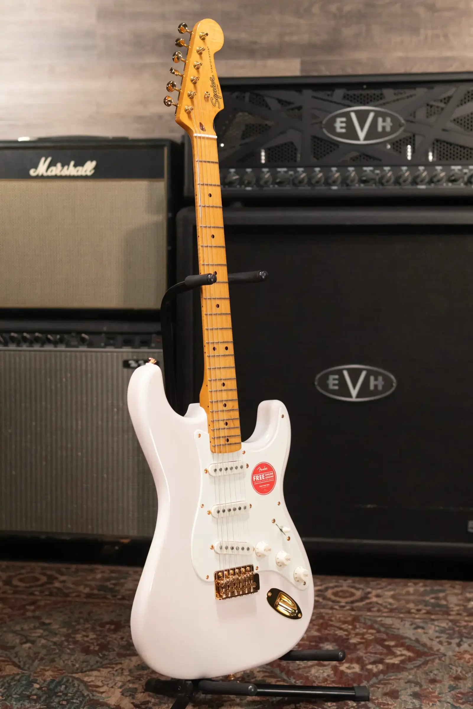 Squier FSR Classic Vibe '50s Stratocaster Electric Guitar - White Blonde, Gold Hardware