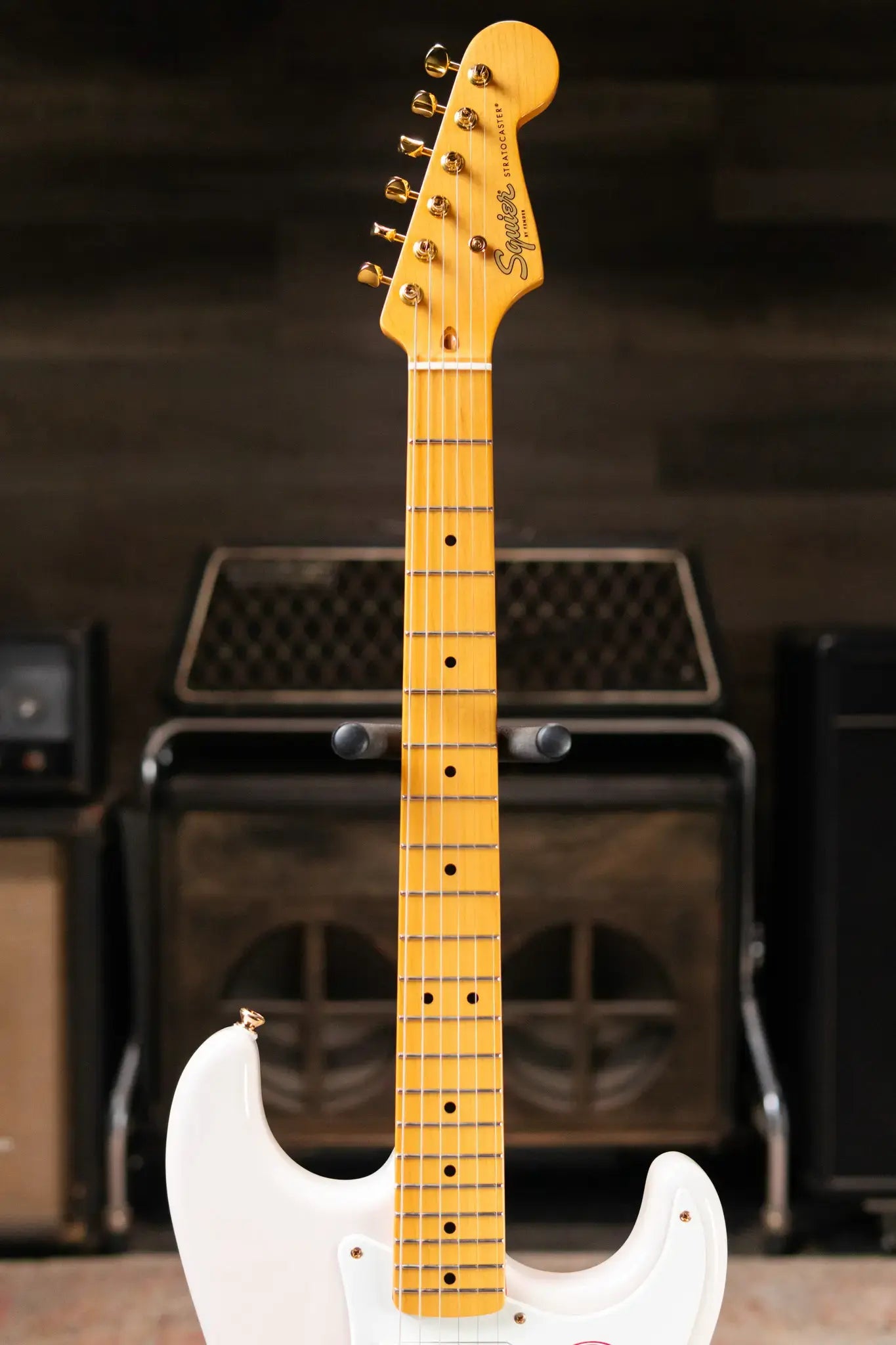 Squier FSR Classic Vibe '50s Stratocaster Electric Guitar - White Blonde, Gold Hardware