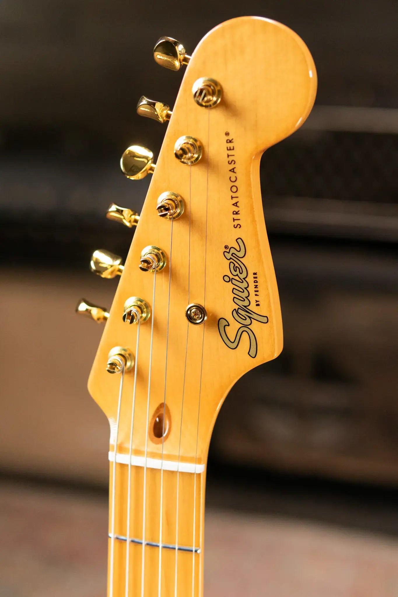 Squier FSR Classic Vibe '50s Stratocaster Electric Guitar - White Blonde, Gold Hardware