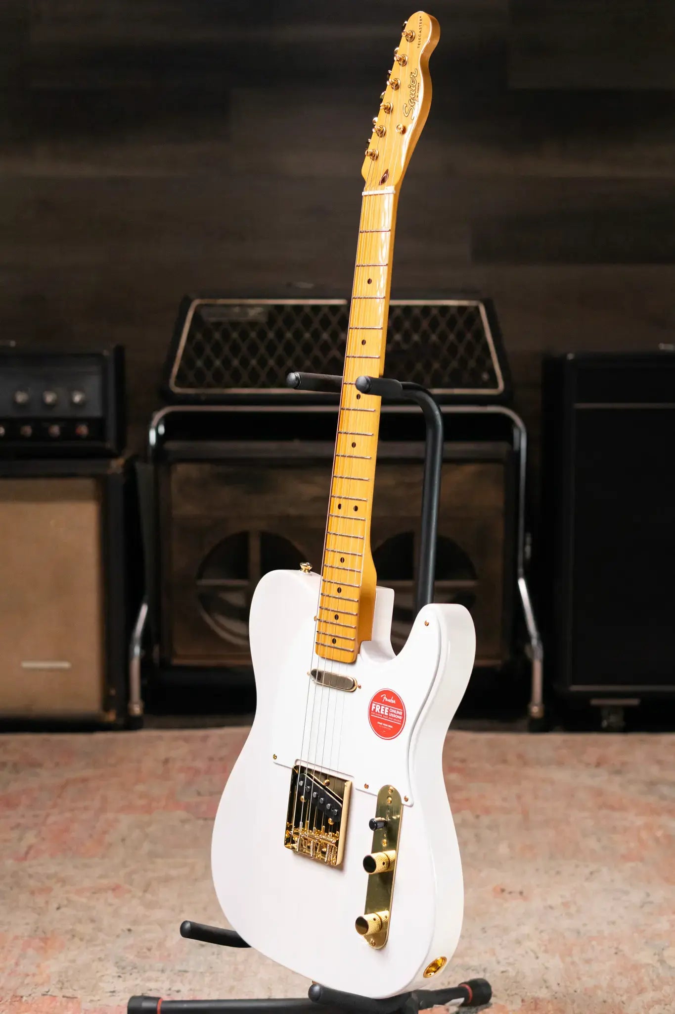 Squier FSR Classic Vibe '50s Telecaster Electric Guitar - White Blonde, Gold Hardware