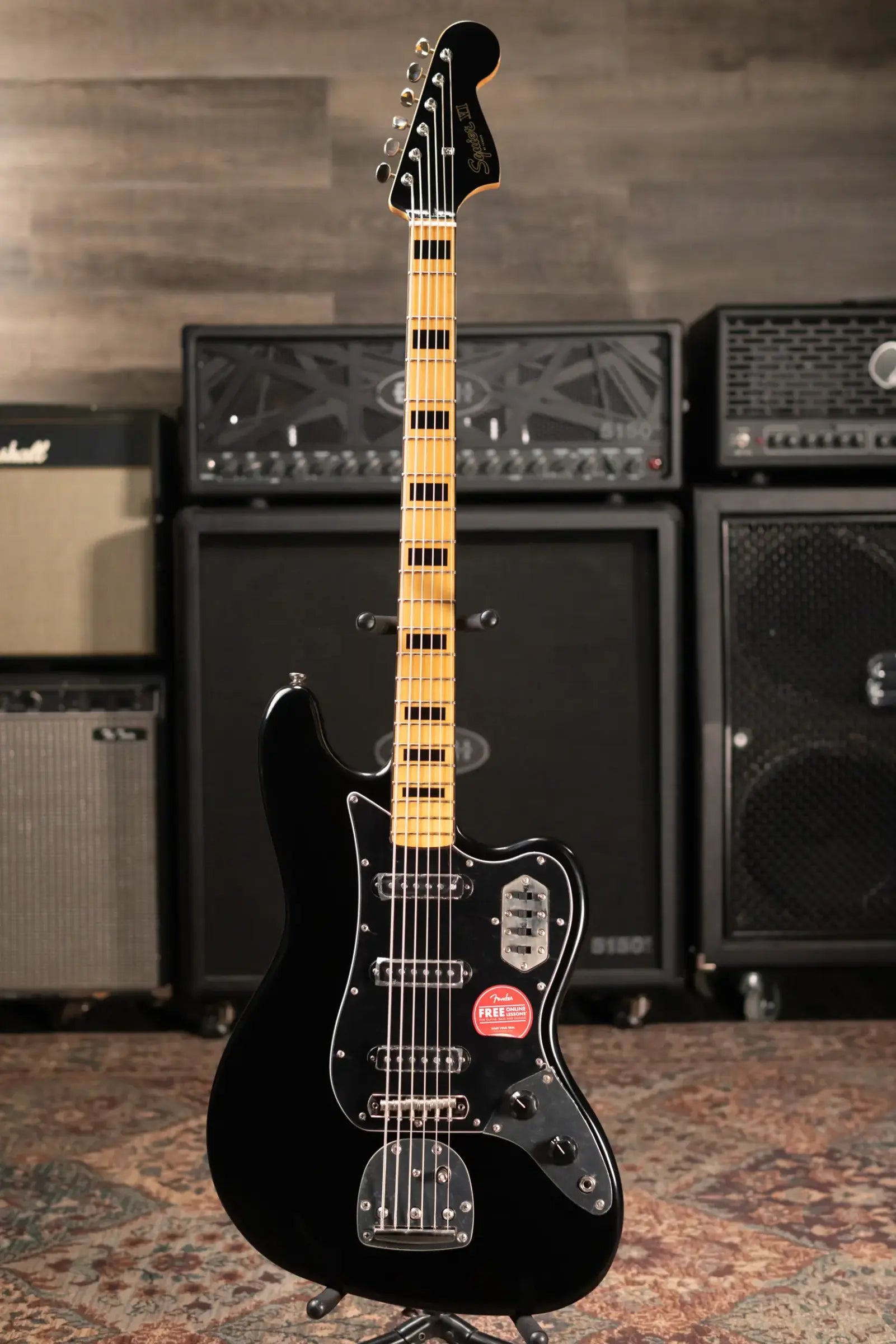 Squier FSR Classic Vibe Bass VI - Black with Matching Headstock