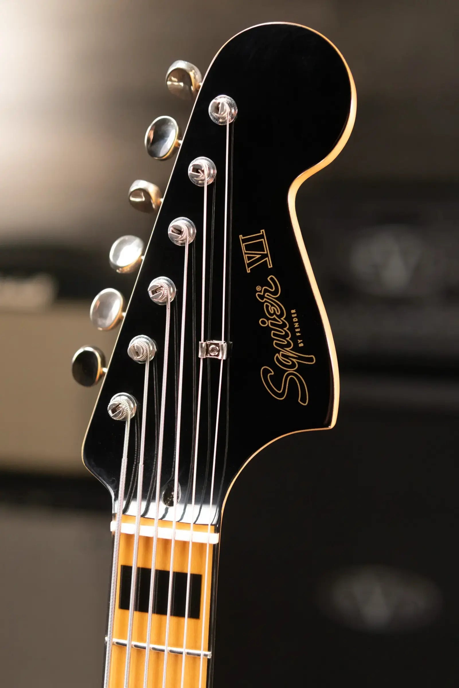 Squier FSR Classic Vibe Bass VI - Black with Matching Headstock