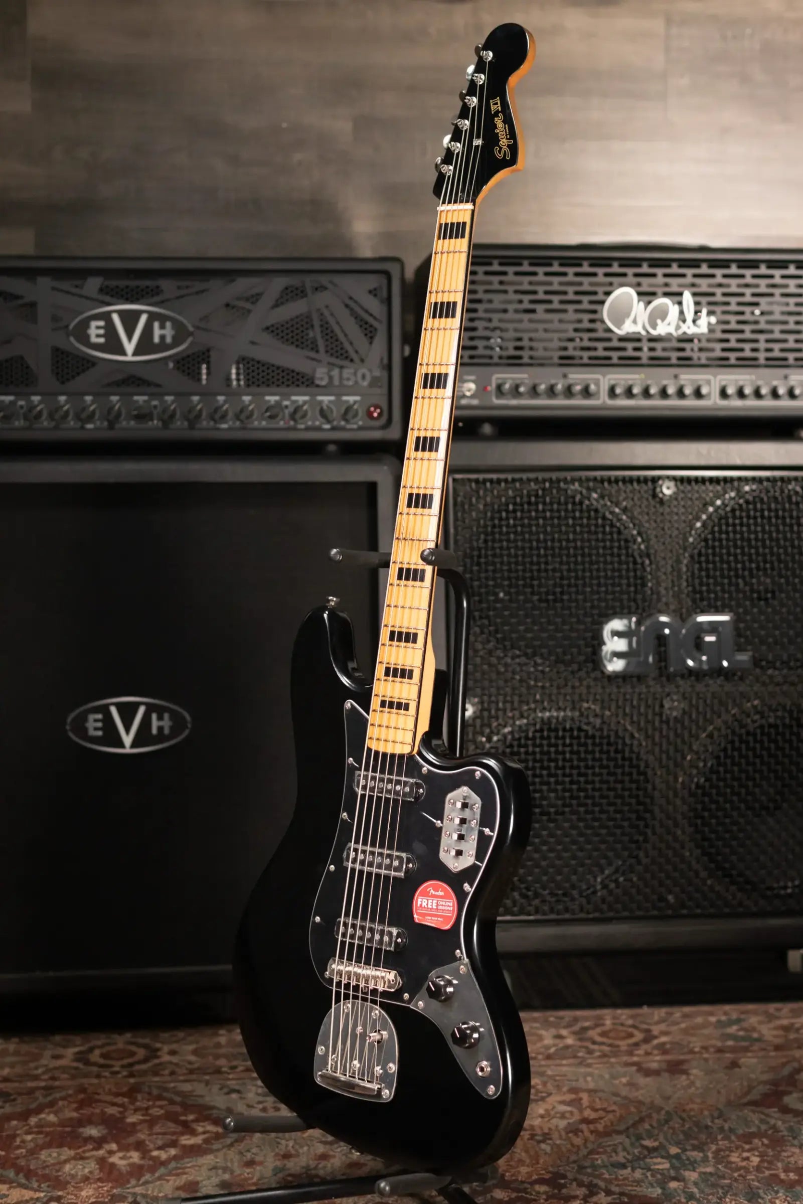 Squier FSR Classic Vibe Bass VI - Black with Matching Headstock