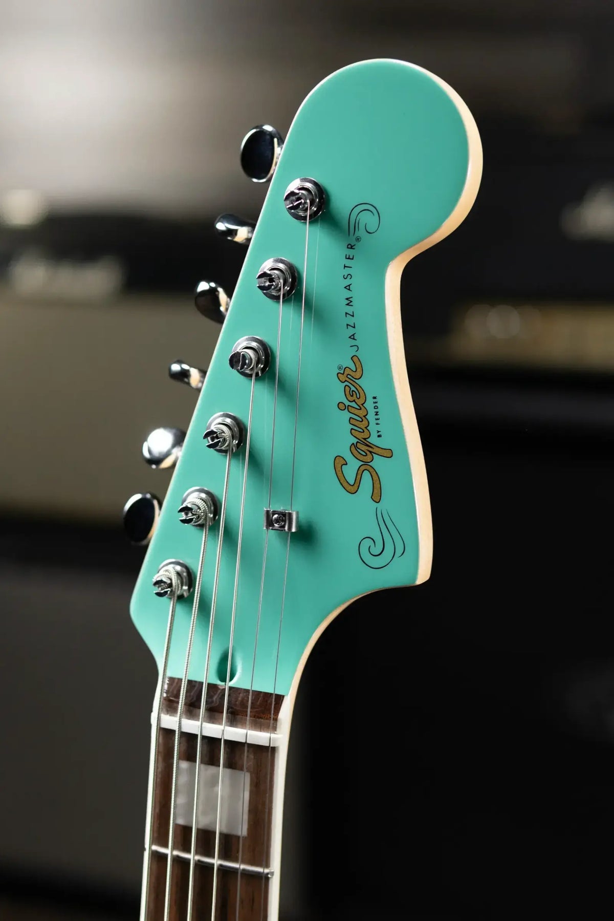 Squier Paranormal Baritone Jazzmaster HH Electric Guitar - Sea Foam Green