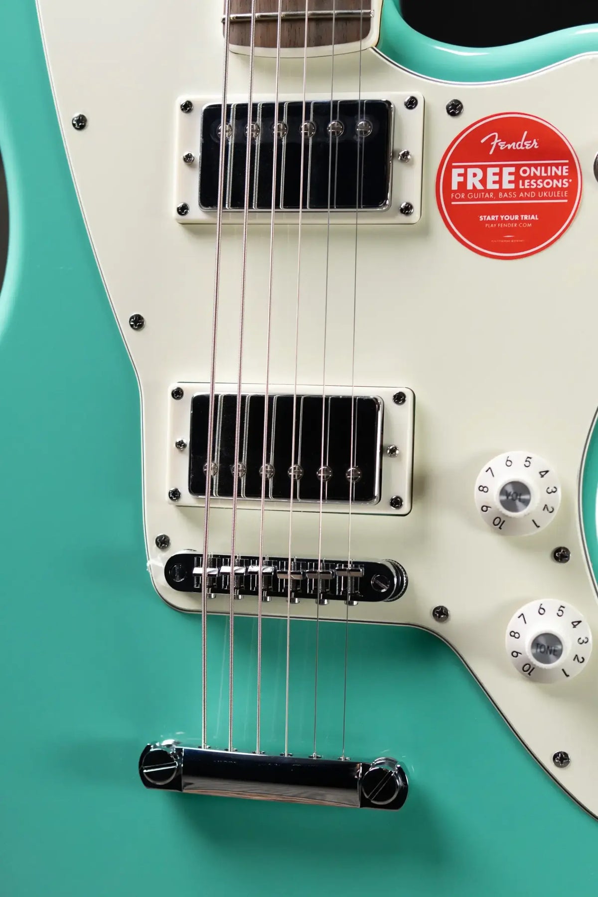Squier Paranormal Baritone Jazzmaster HH Electric Guitar - Sea Foam Green