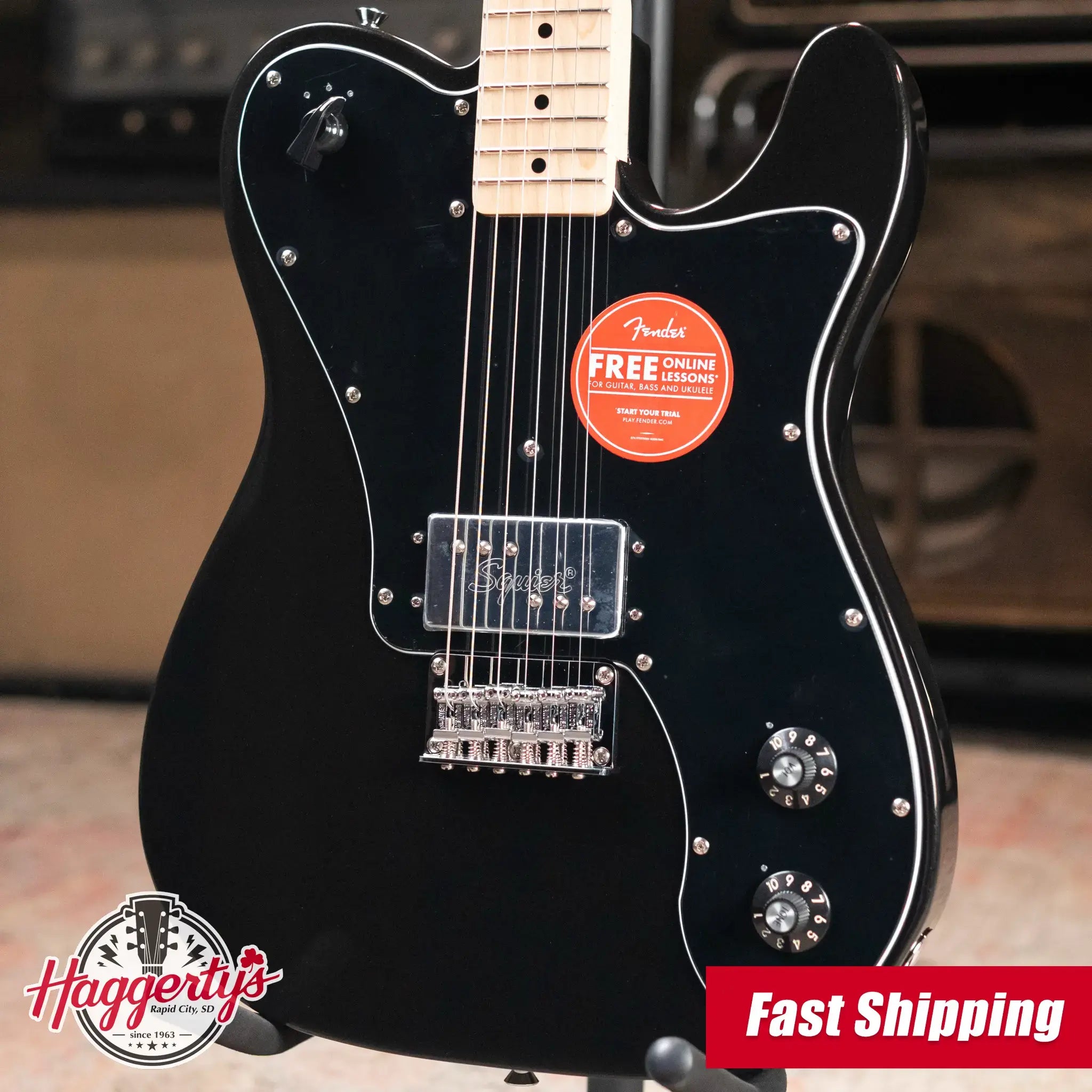 Squier Paranormal Esquire Deluxe Electric Guitar - Metallic Black