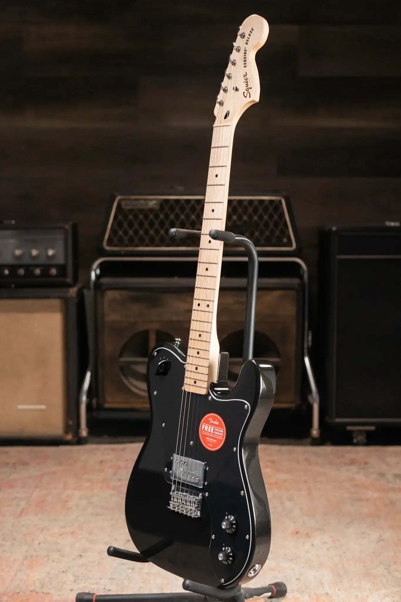 Squier Paranormal Esquire Deluxe Electric Guitar - Metallic Black