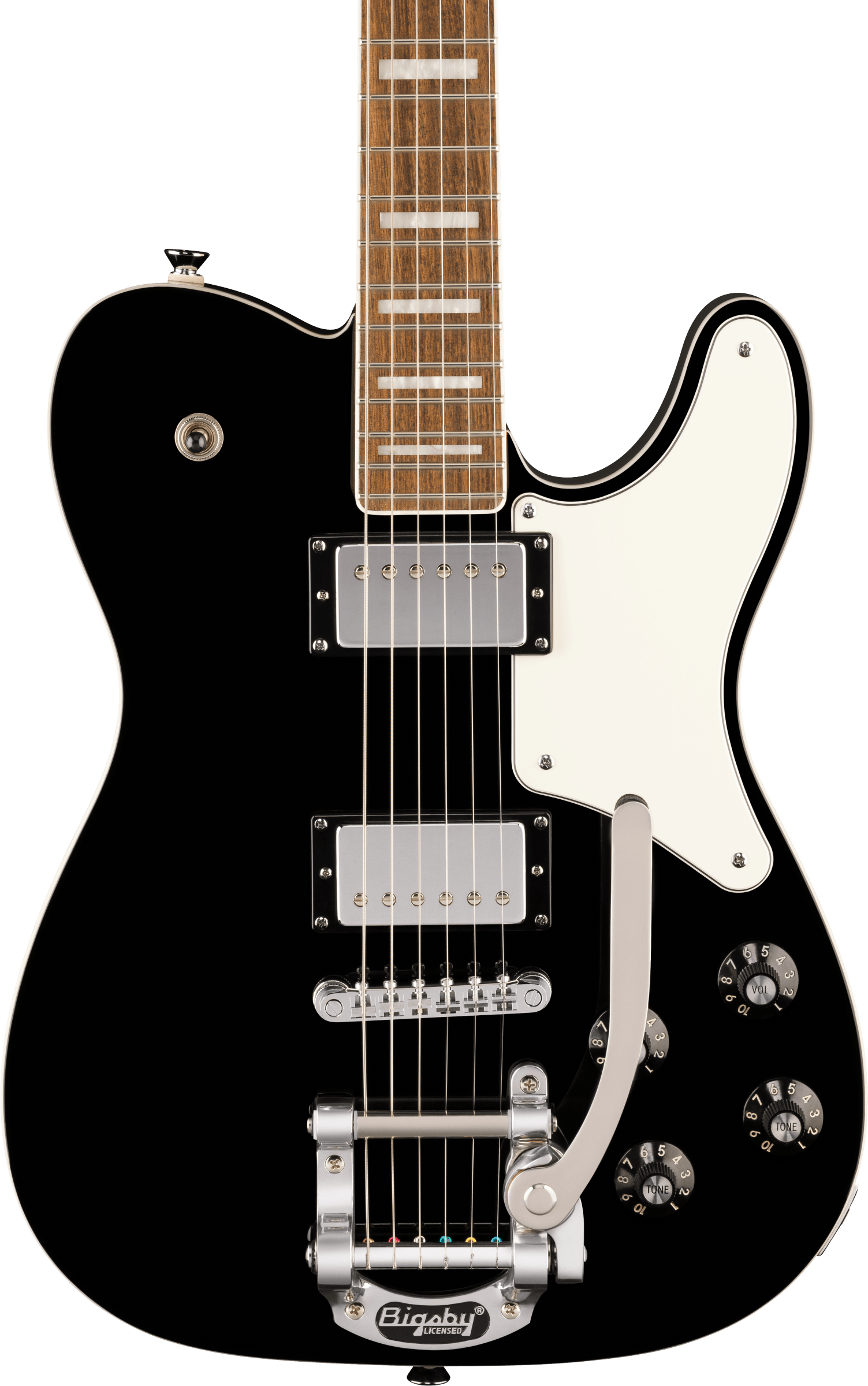Squier Paranormal Troublemaker Telecaster Deluxe Bigsby Electric Guitar - Black